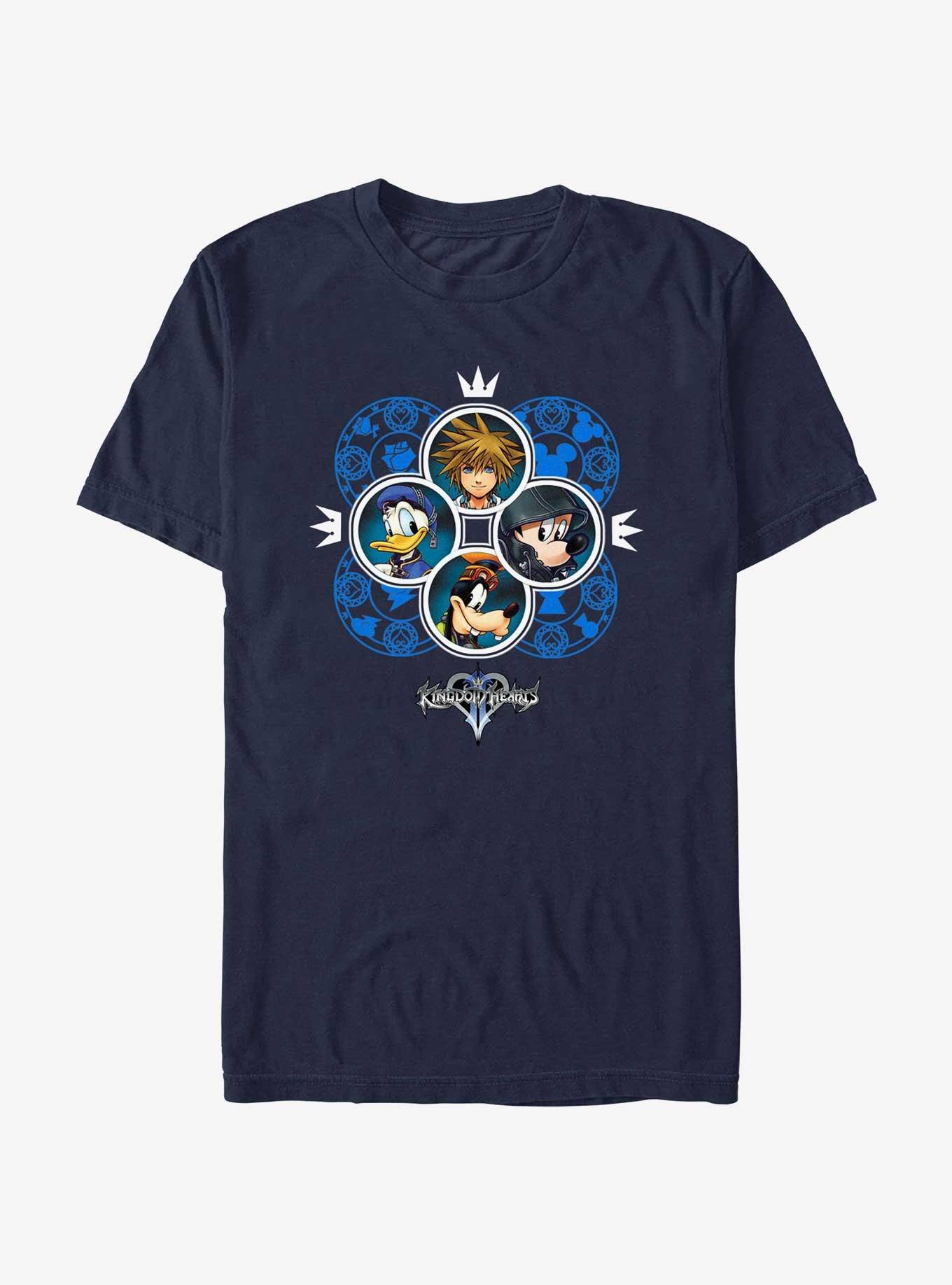 Disney Kingdom Hearts Circle Simple T-Shirt, NAVY, hi-res