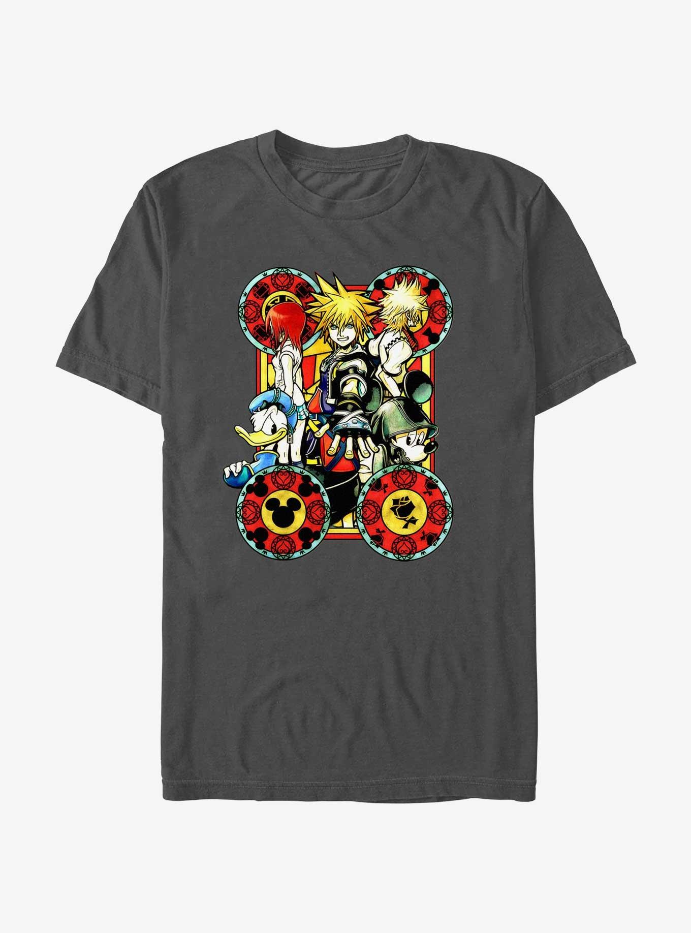 Disney Kingdom Hearts Stained T-Shirt, CHARCOAL, hi-res