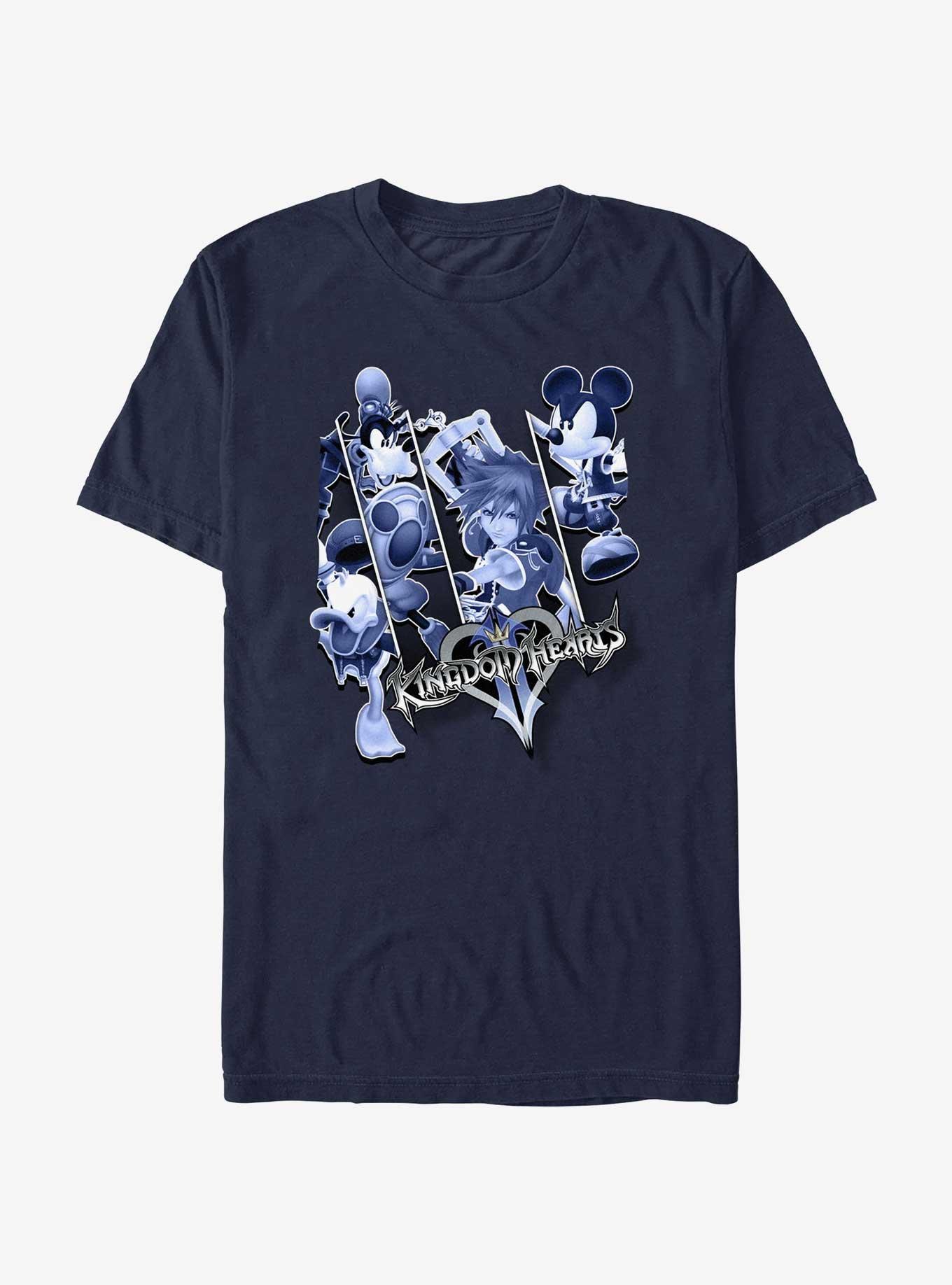 Disney Kingdom Hearts Tonal Flush T-Shirt, NAVY, hi-res