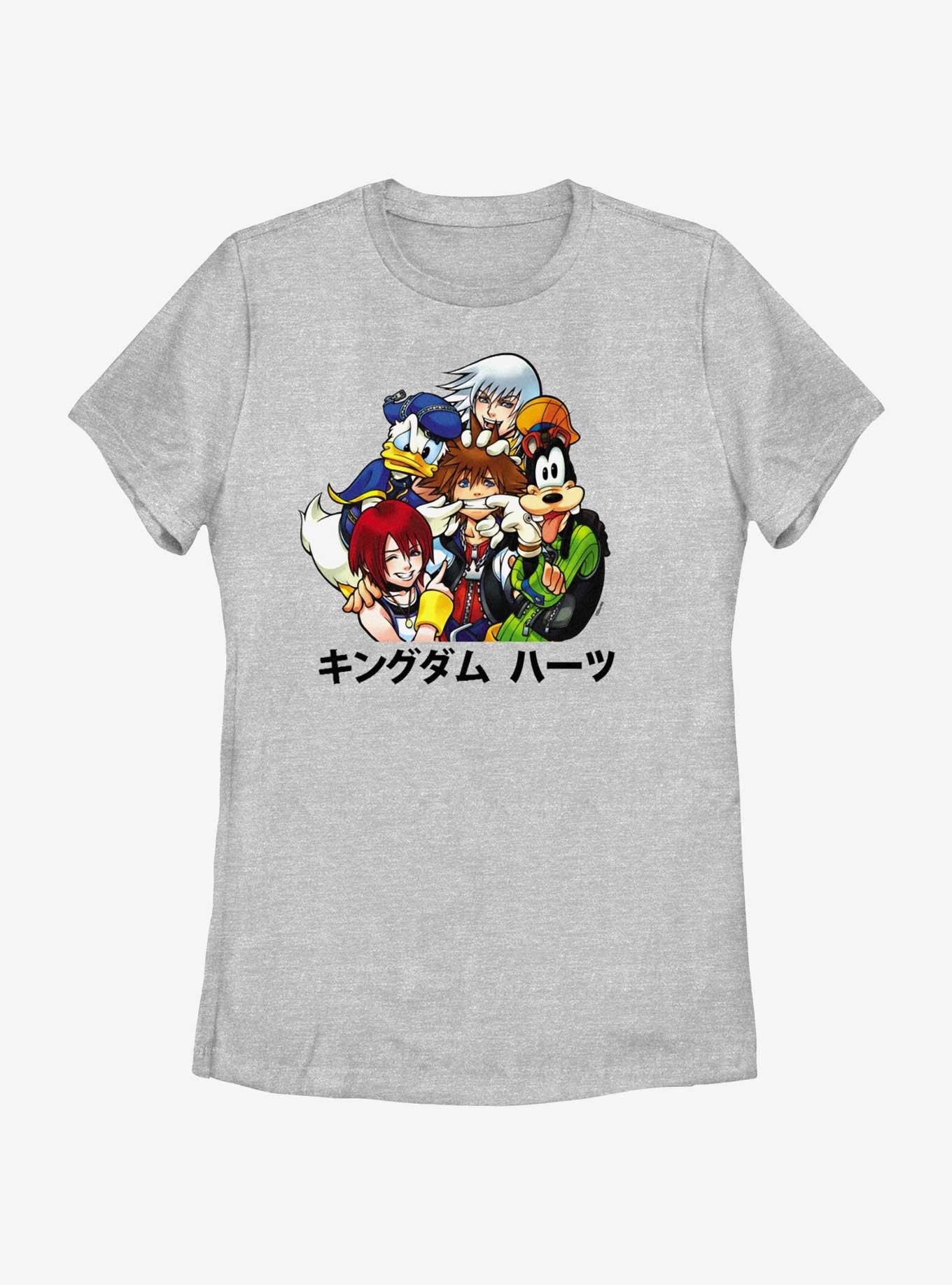 Disney Kingdom Hearts Group Stripes Womens T-Shirt, ATH HTR, hi-res