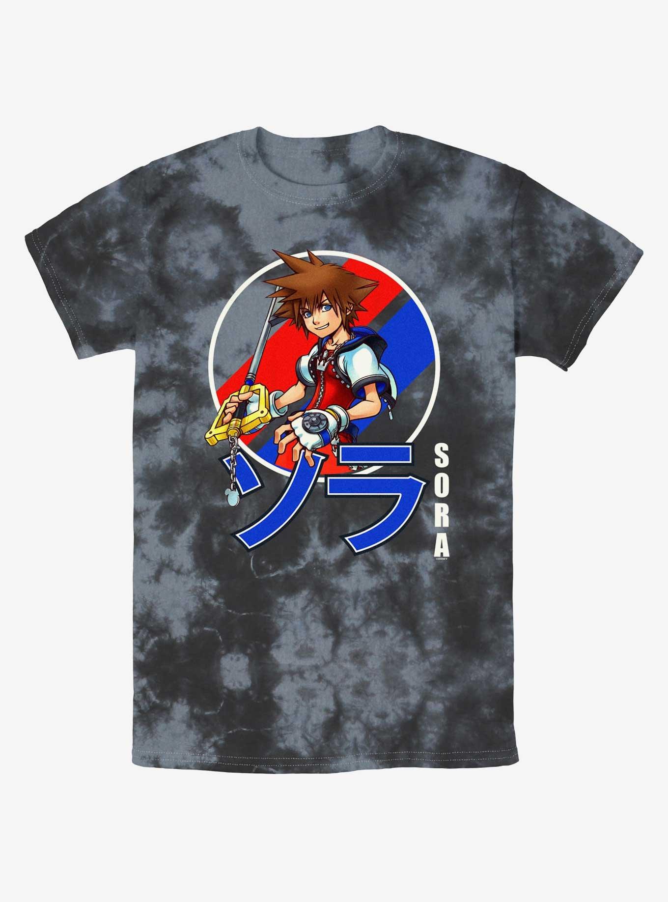 Disney Kingdom Hearts Sora Classic Anime Tie-Dye T-Shirt, BLKCHAR, hi-res