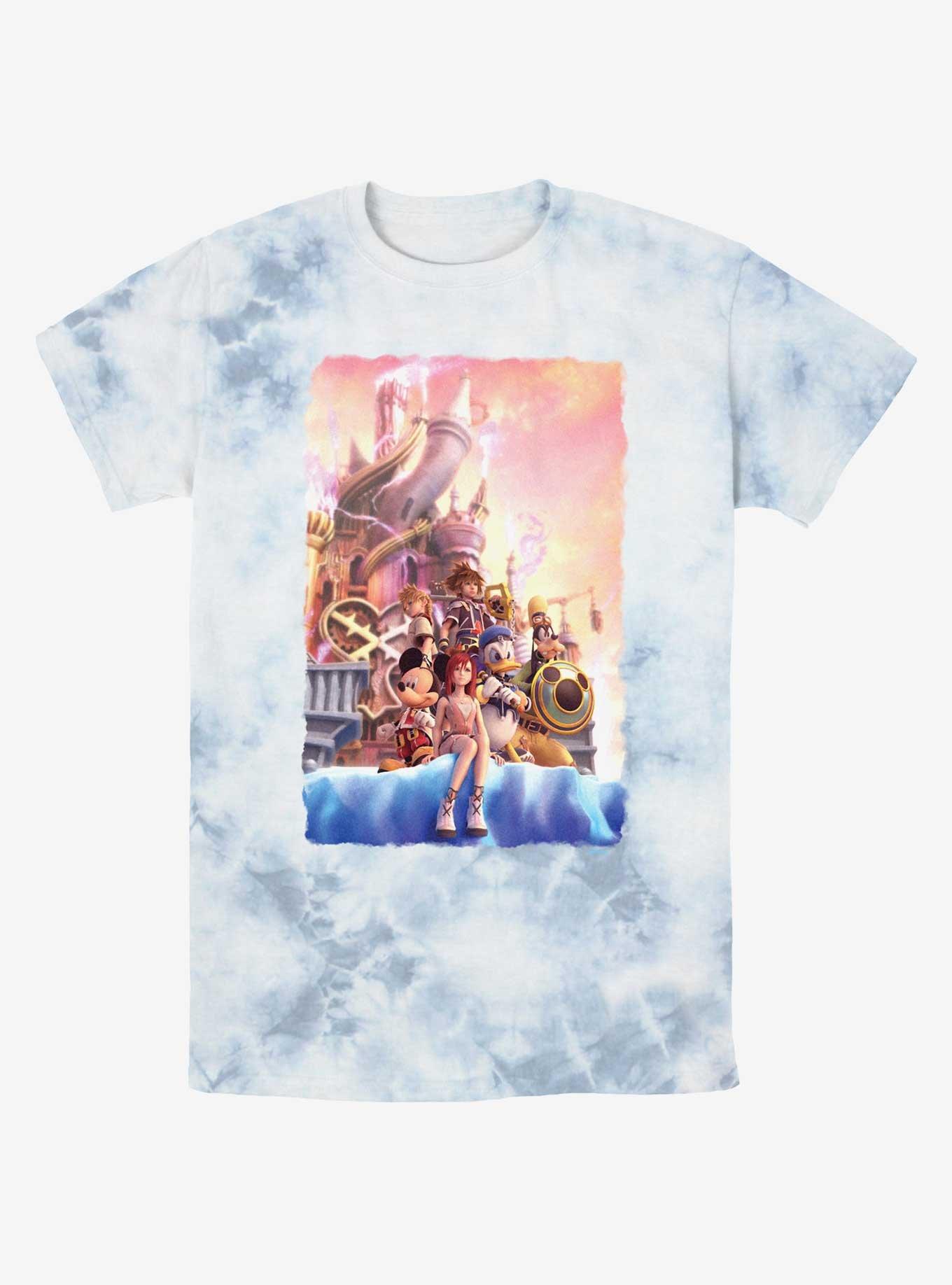 Disney Kingdom Hearts Sunset Castle Tie-Dye T-Shirt, WHITEBLUE, hi-res