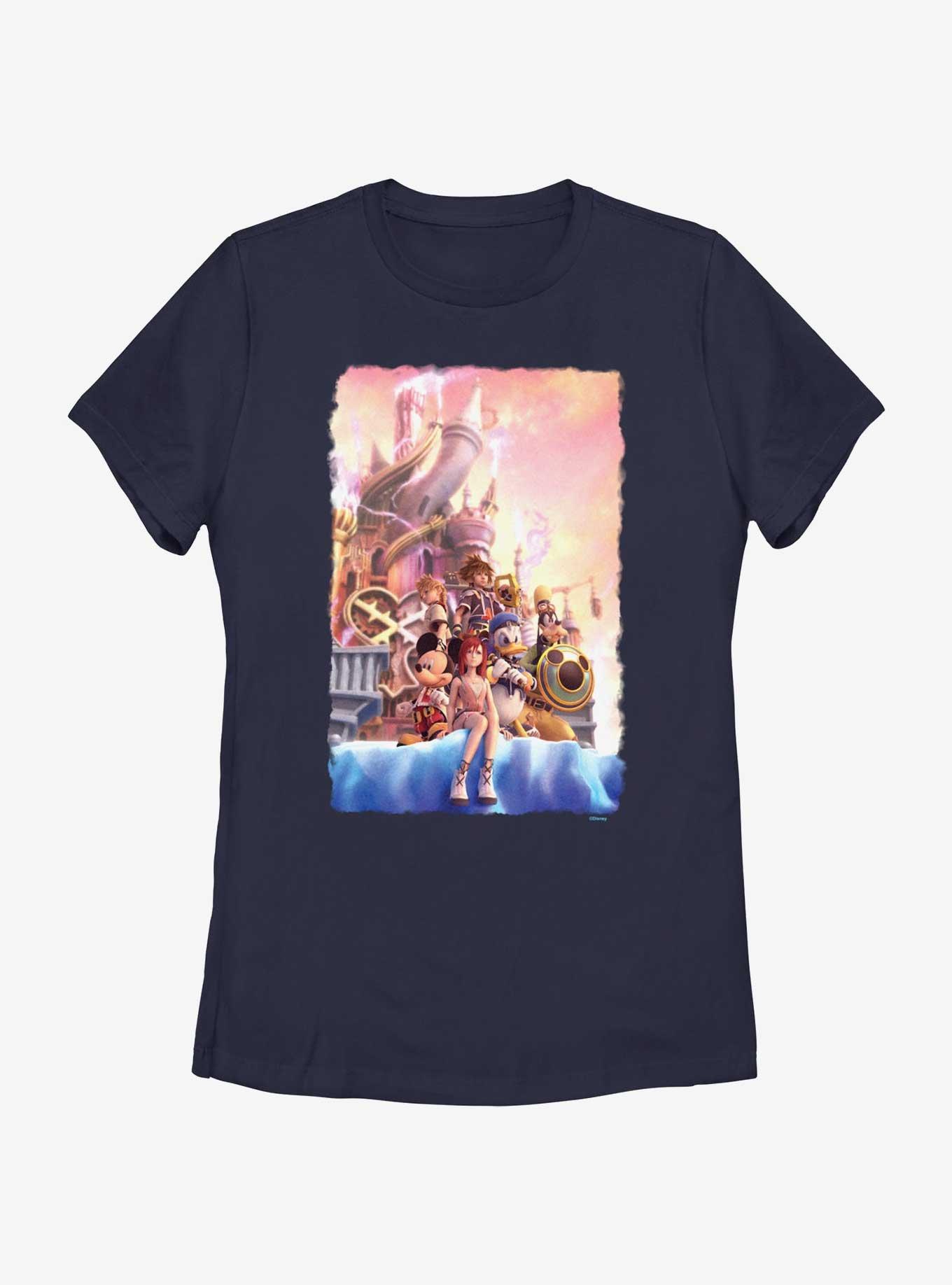 Disney Kingdom Hearts Sunset Castle Womens T-Shirt, NAVY, hi-res