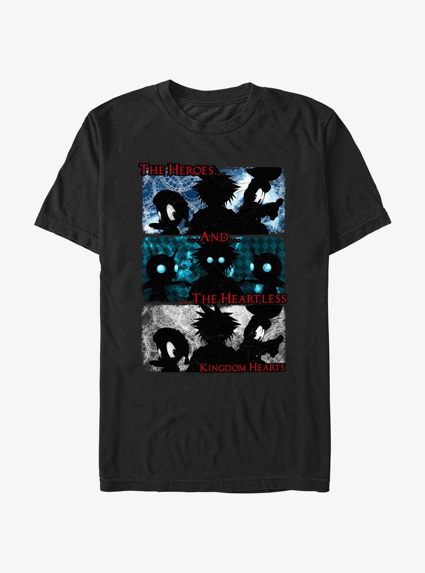 Disney Kingdom Hearts Heroes And Heartless T-Shirt, BLACK, hi-res