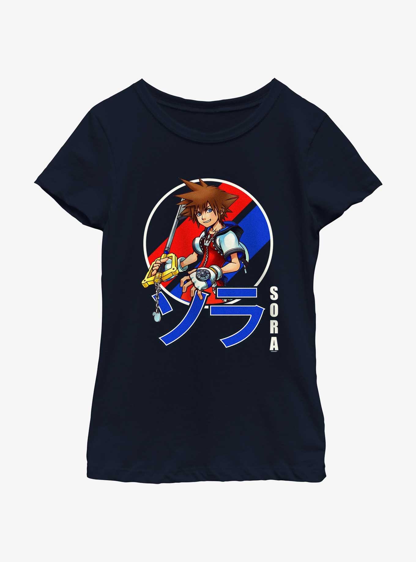 Disney Kingdom Hearts Sora Classic Anime Youth Girls T-Shirt