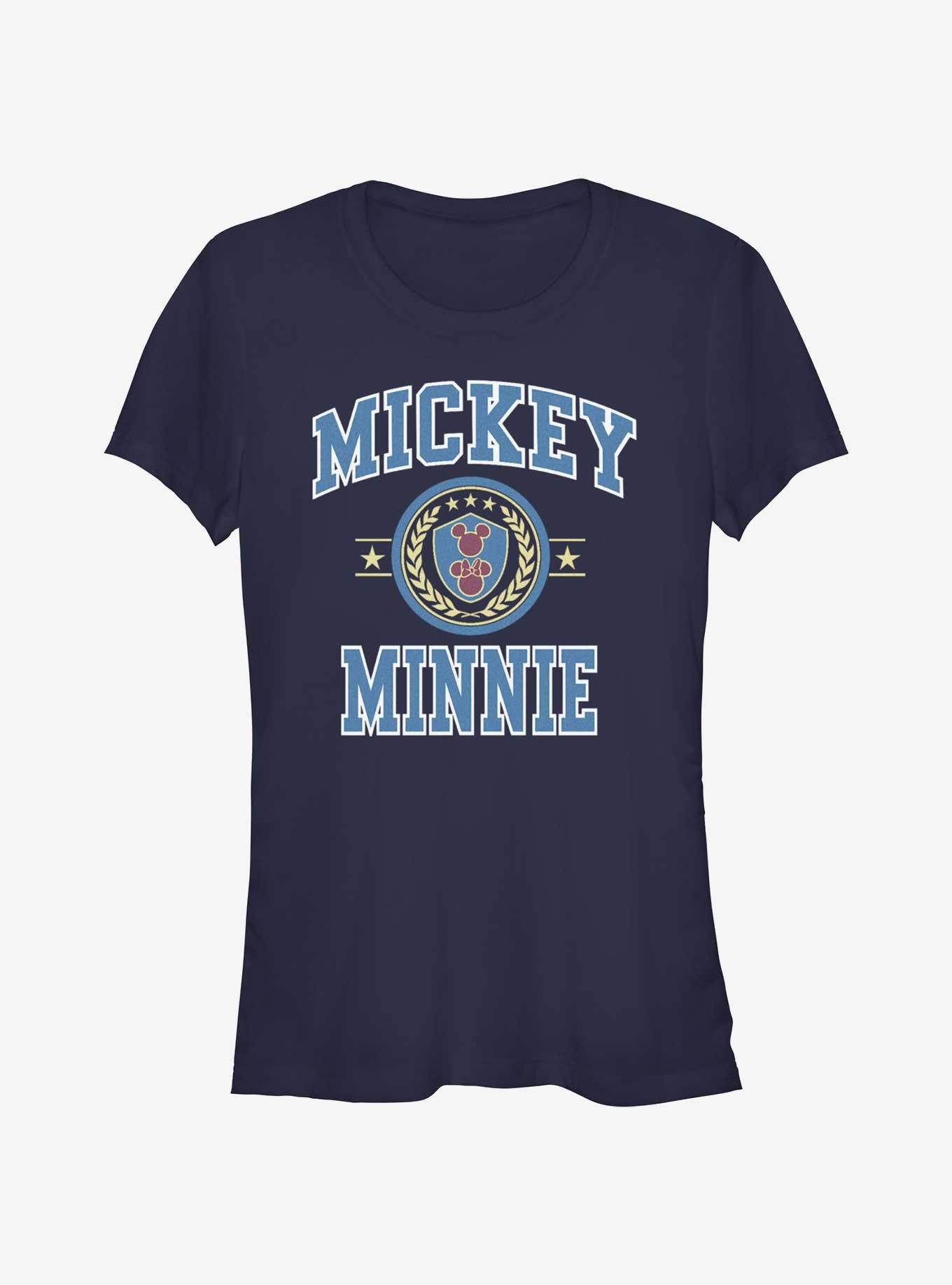 Disney Mickey Mouse & Minnie Mouse College Girls T-Shirt, NAVY, hi-res