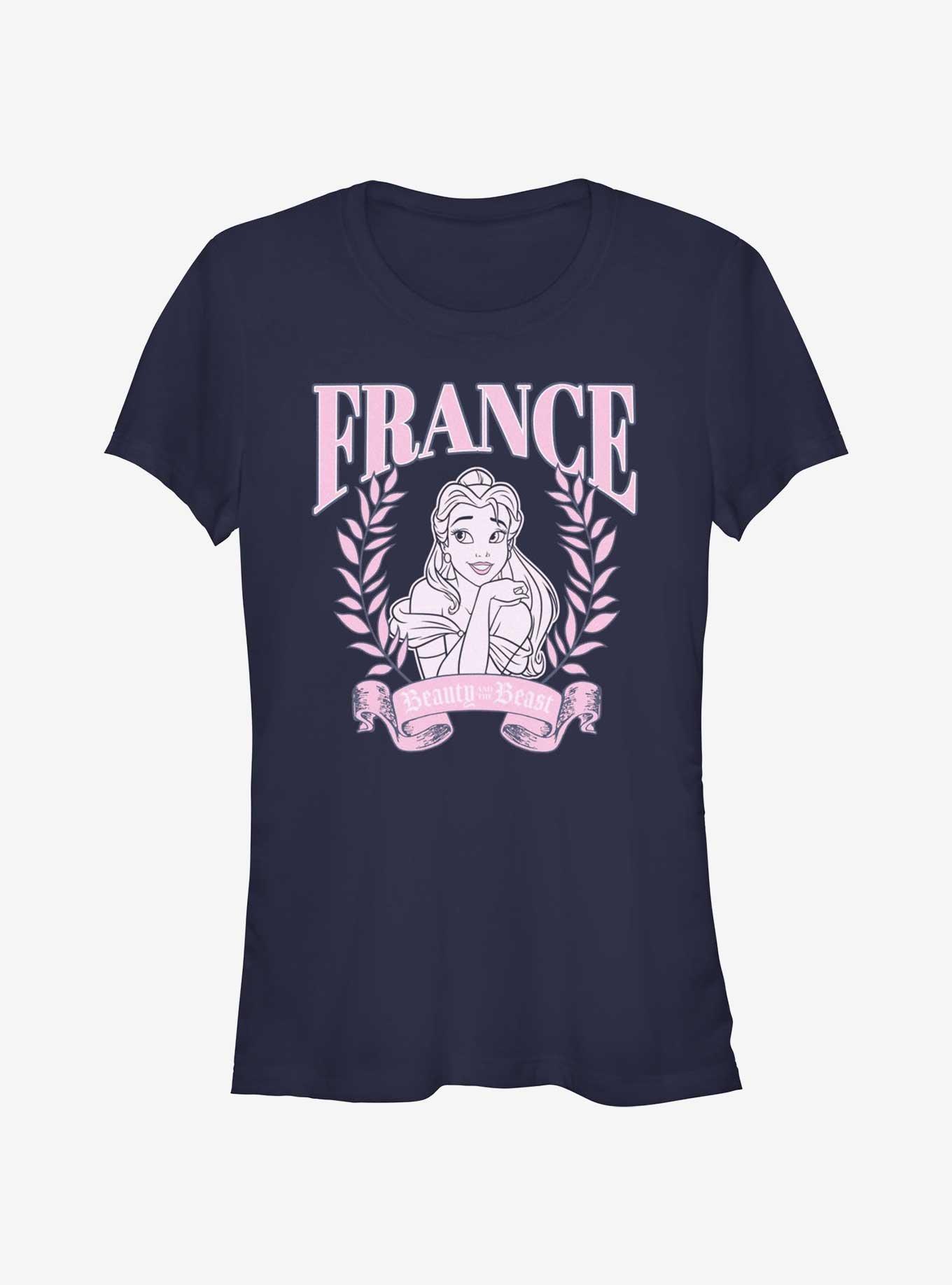 Disney Beauty and the Beast Belle France Girls T-Shirt, NAVY, hi-res