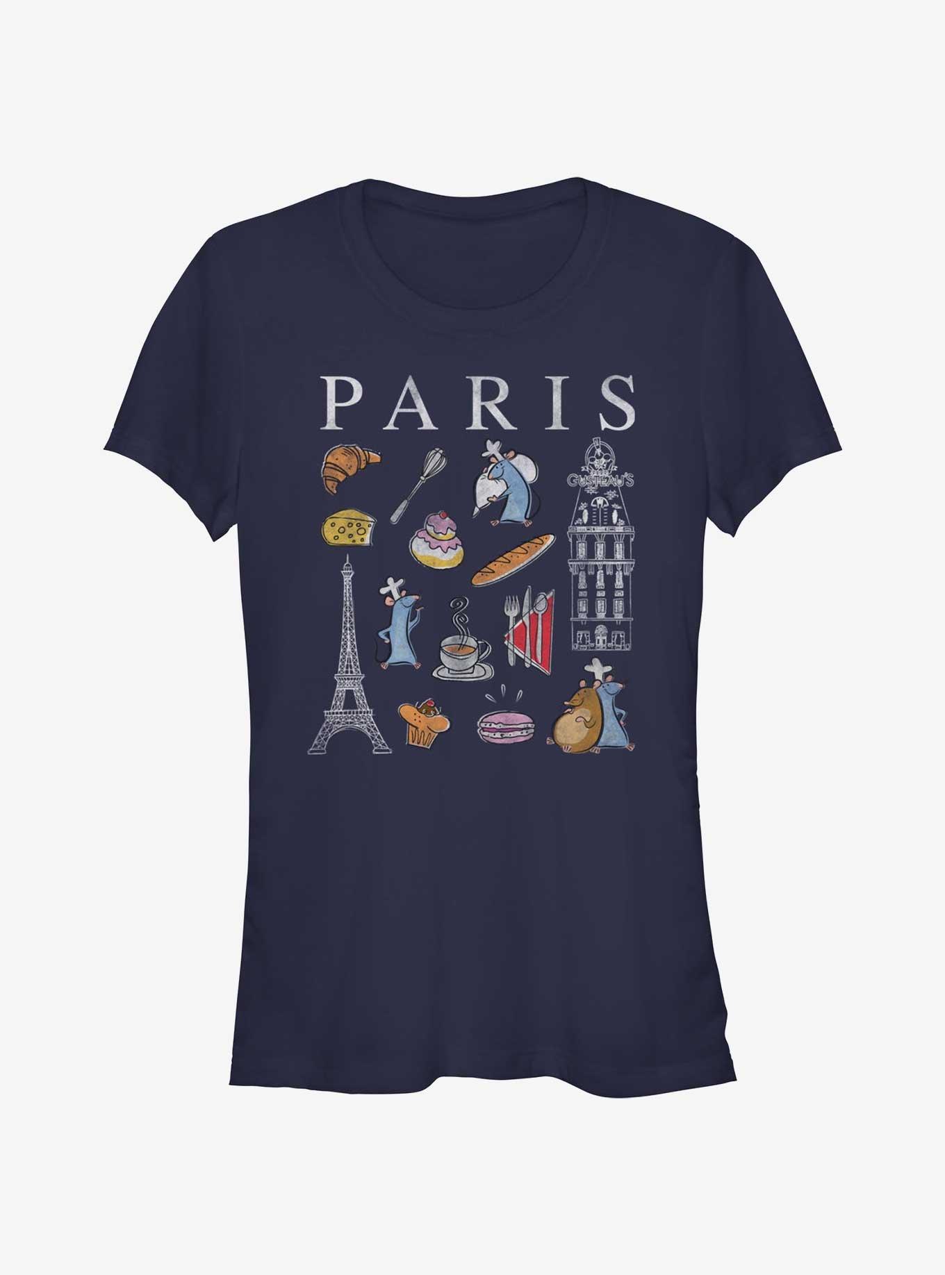 Disney Pixar Ratatouille Paris Doodles Girls T-Shirt, NAVY, hi-res