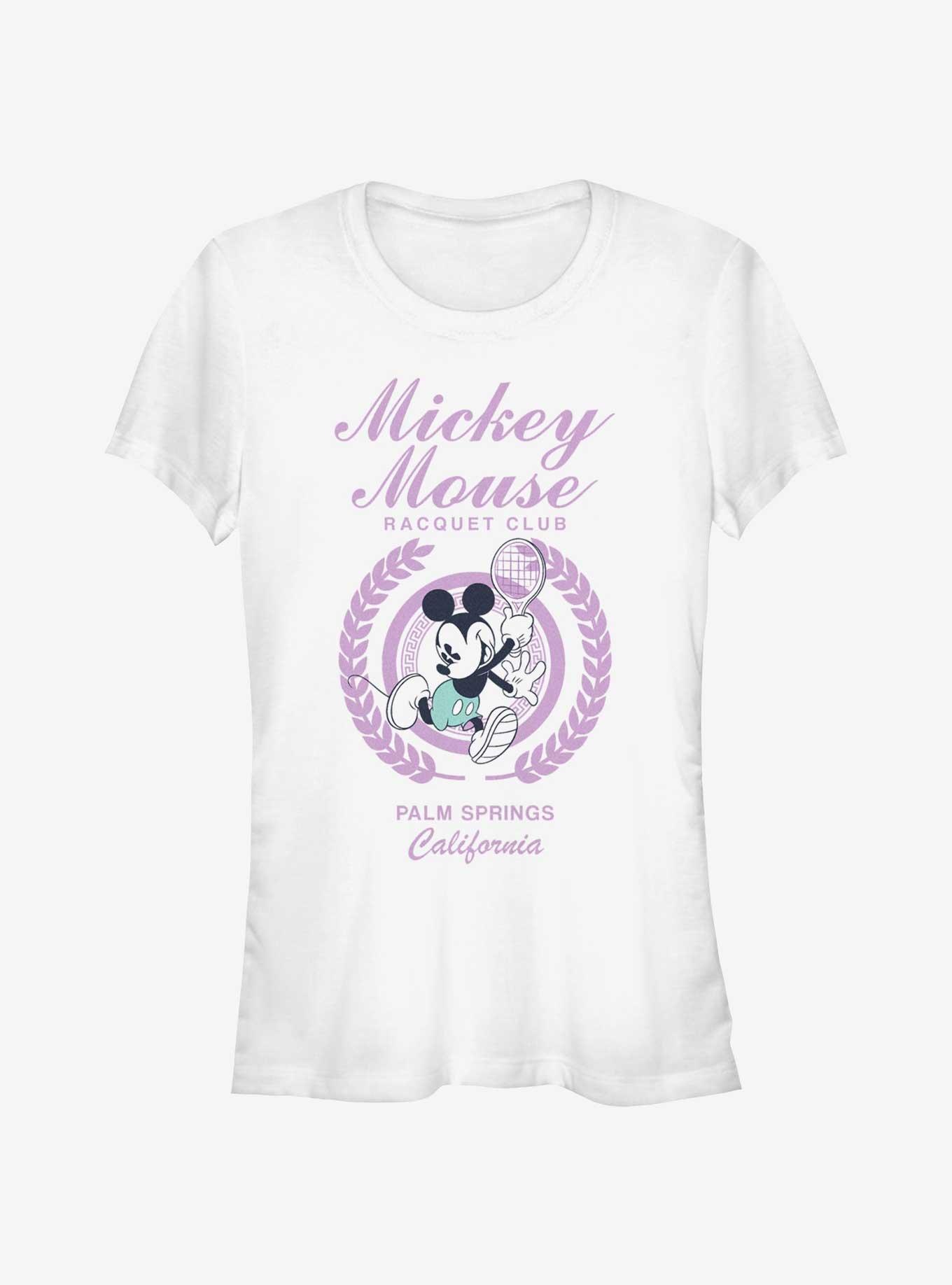 Disney Mickey Mouse Racquet Club Palm Springs Girls T-Shirt, WHITE, hi-res