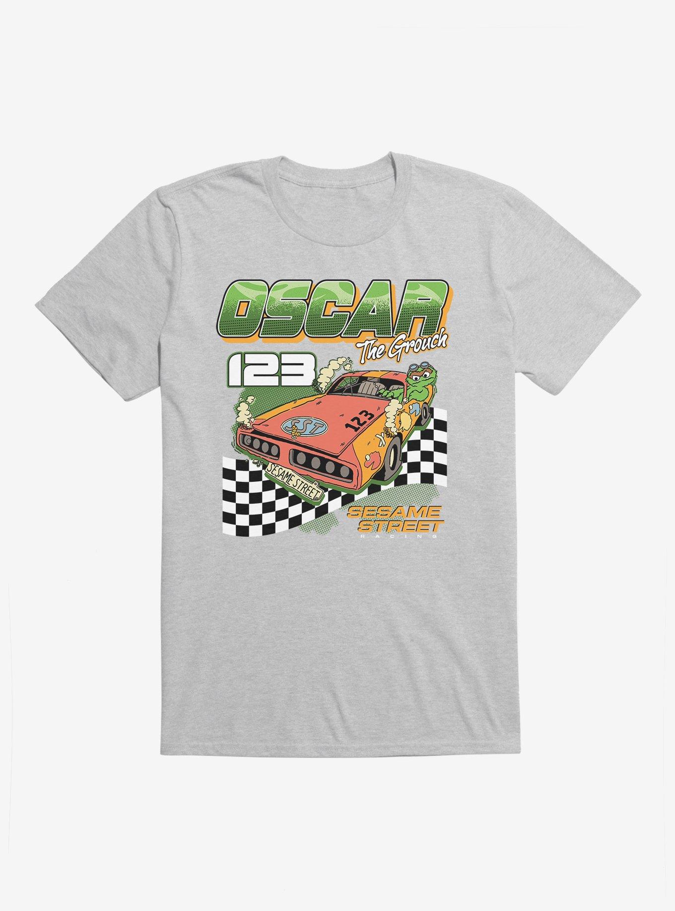 Sesame Street Oscar The Grouch Car Race T-Shirt, , hi-res