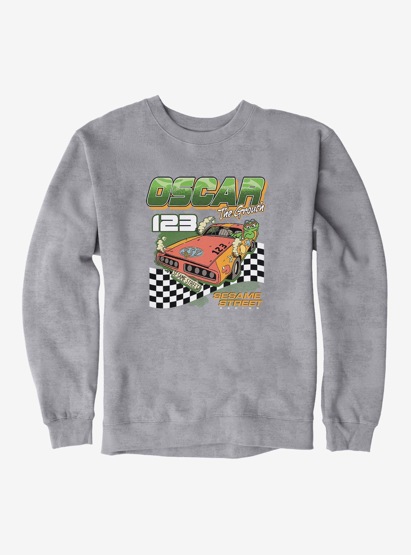 Sesame Street Oscar The Grouch Car Race Sweatshirt, , hi-res