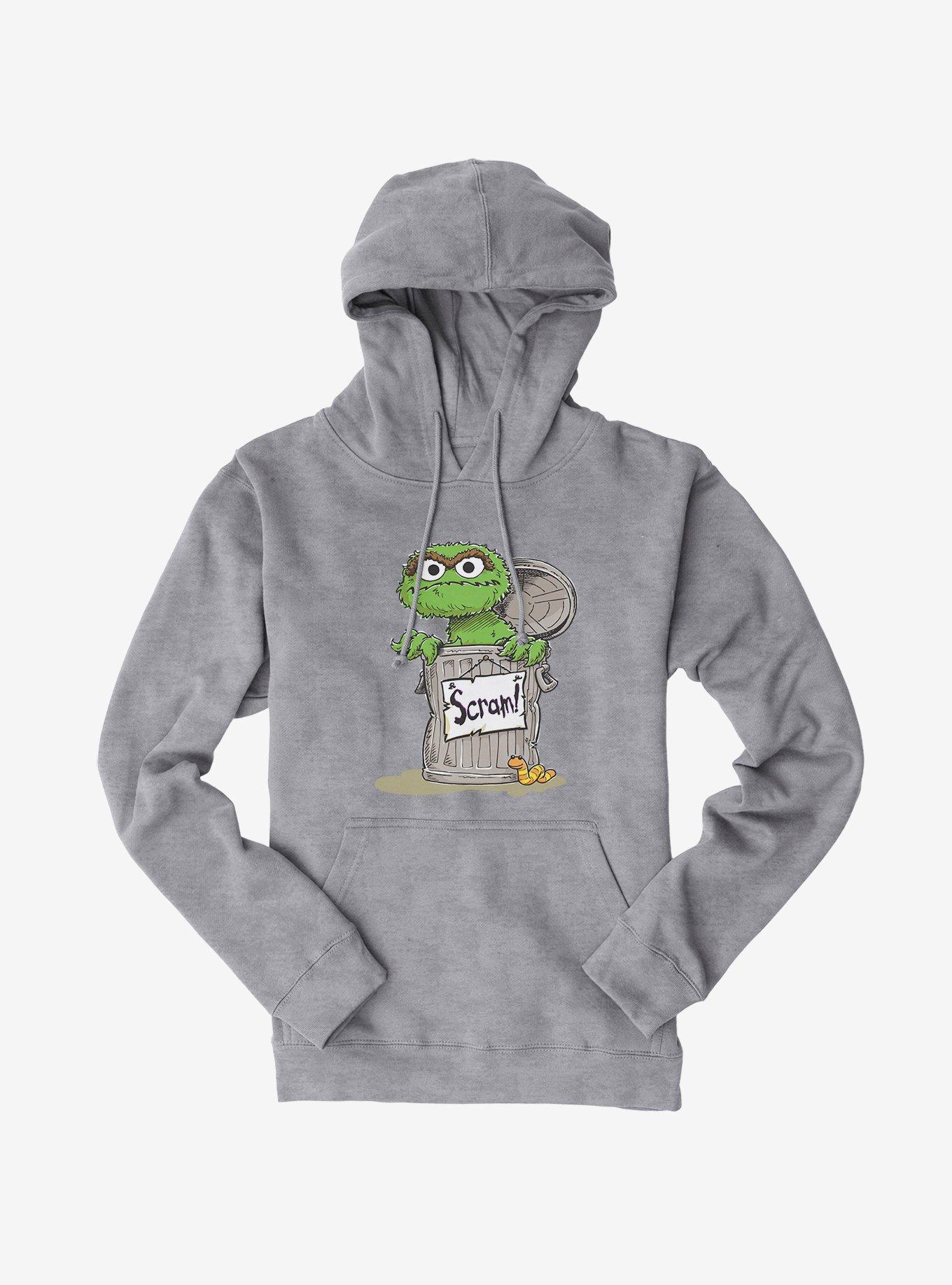 Sesame Street Oscar The Grouch Scram Hoodie, SPORT GRAY, hi-res