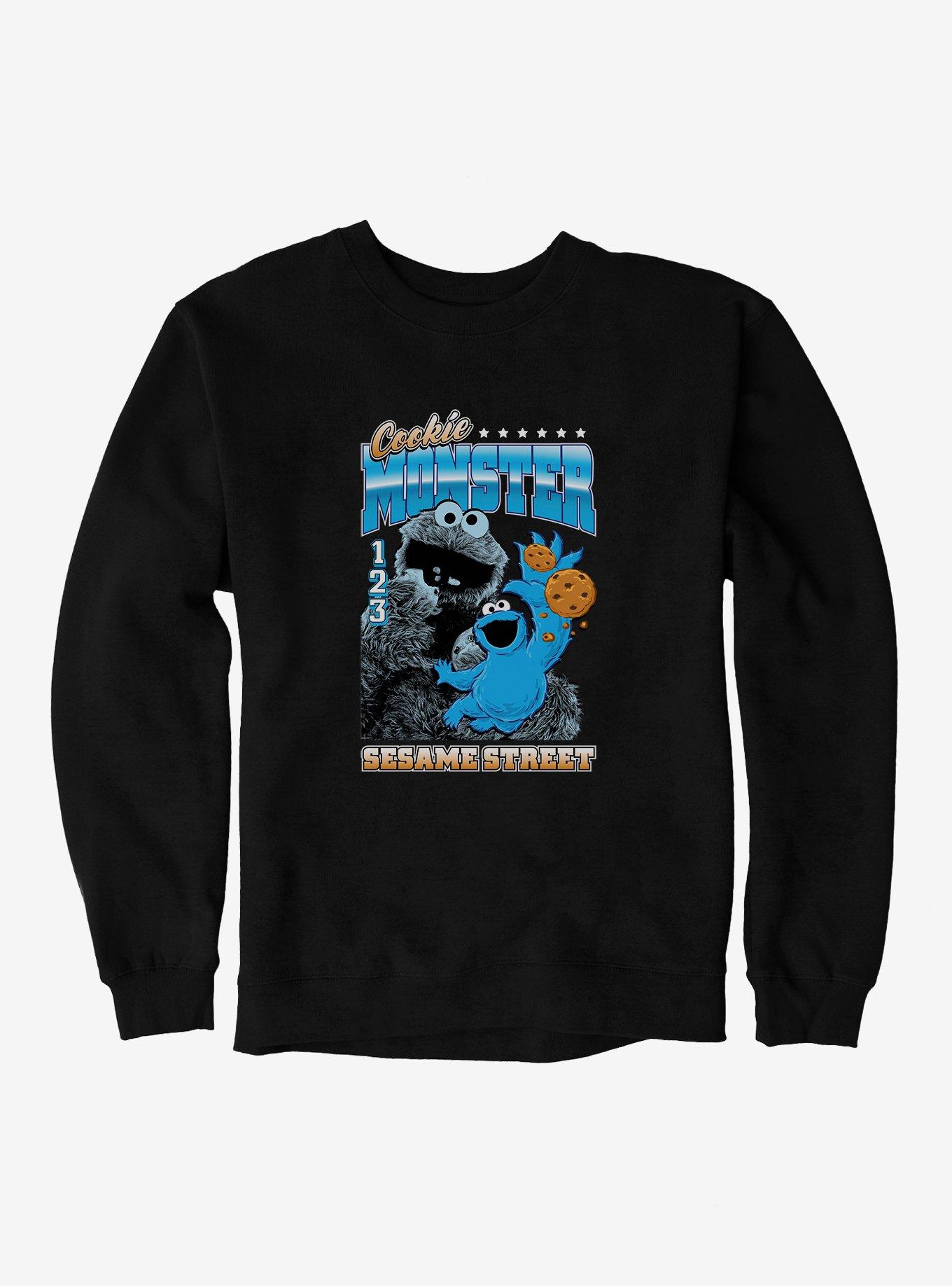 Sesame Street Cookie Monster Collage Sweatshirt, , hi-res
