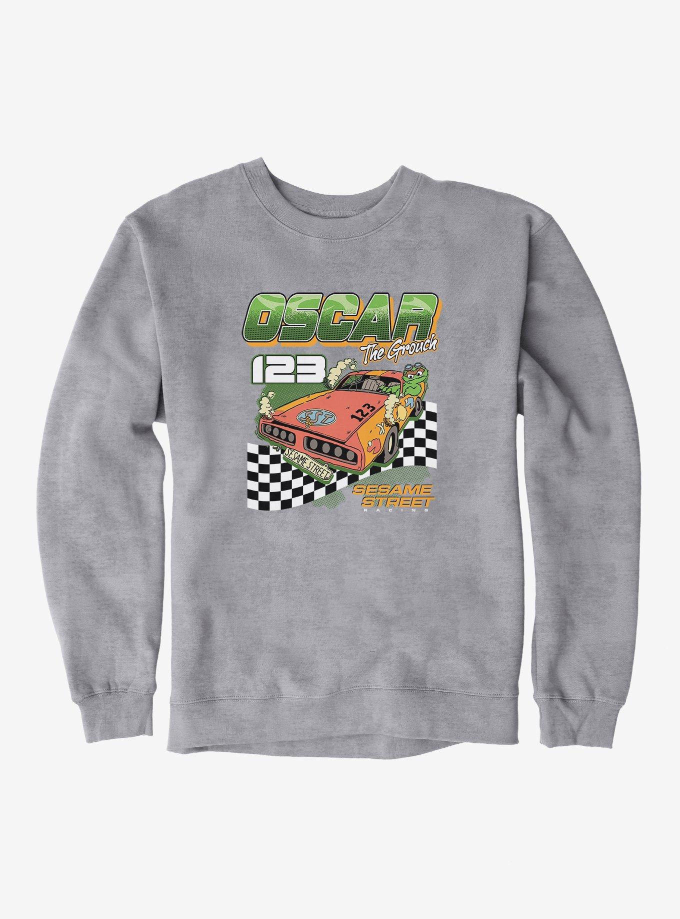 Sesame Street Oscar The Grouch Car Race Sweatshirt