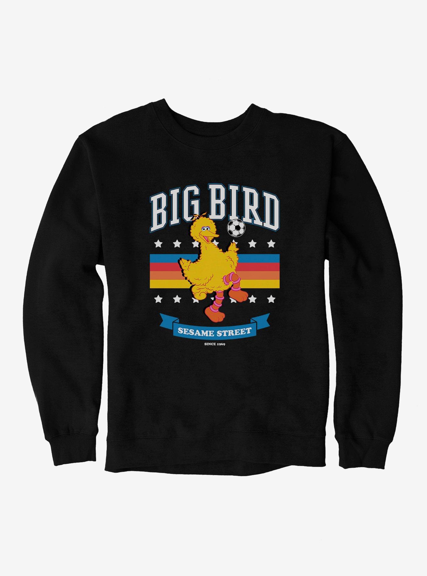 Sesame Street Big Bird Soccer Portrait Sweatshirt, BLACK, hi-res