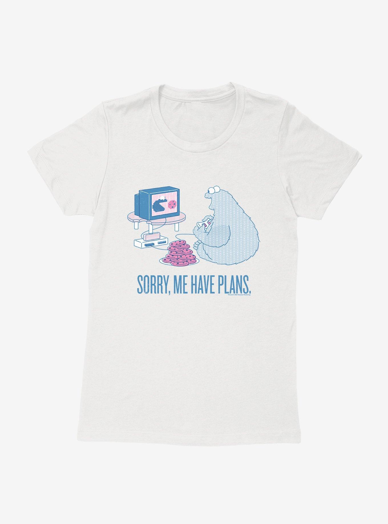 Sesame Street Cookie Monster Sorry Me Have Plans Womens T-Shirt, , hi-res