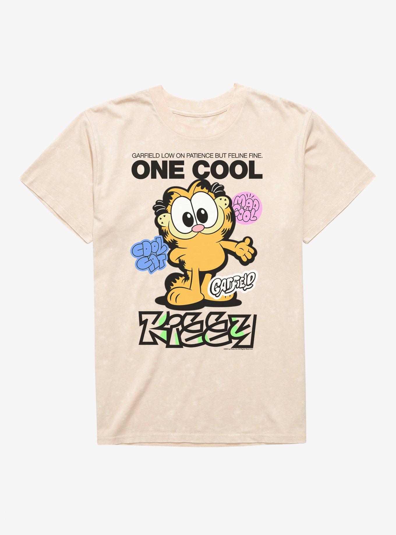 Garfield Cool Kitty Mineral Wash T-Shirt, NATURAL MINERAL WASH, hi-res