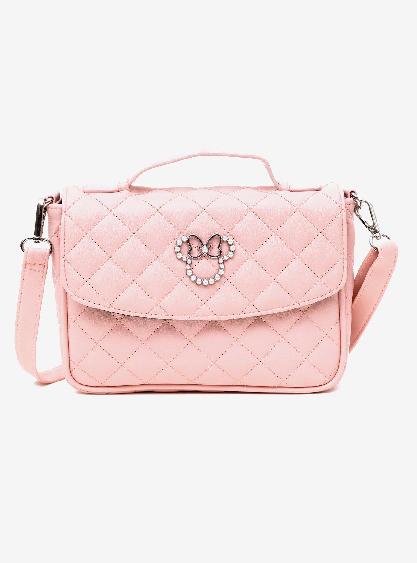 Buckle-Down Disney Minnie Mouse Pink Quilt Crossbody Bag, , hi-res