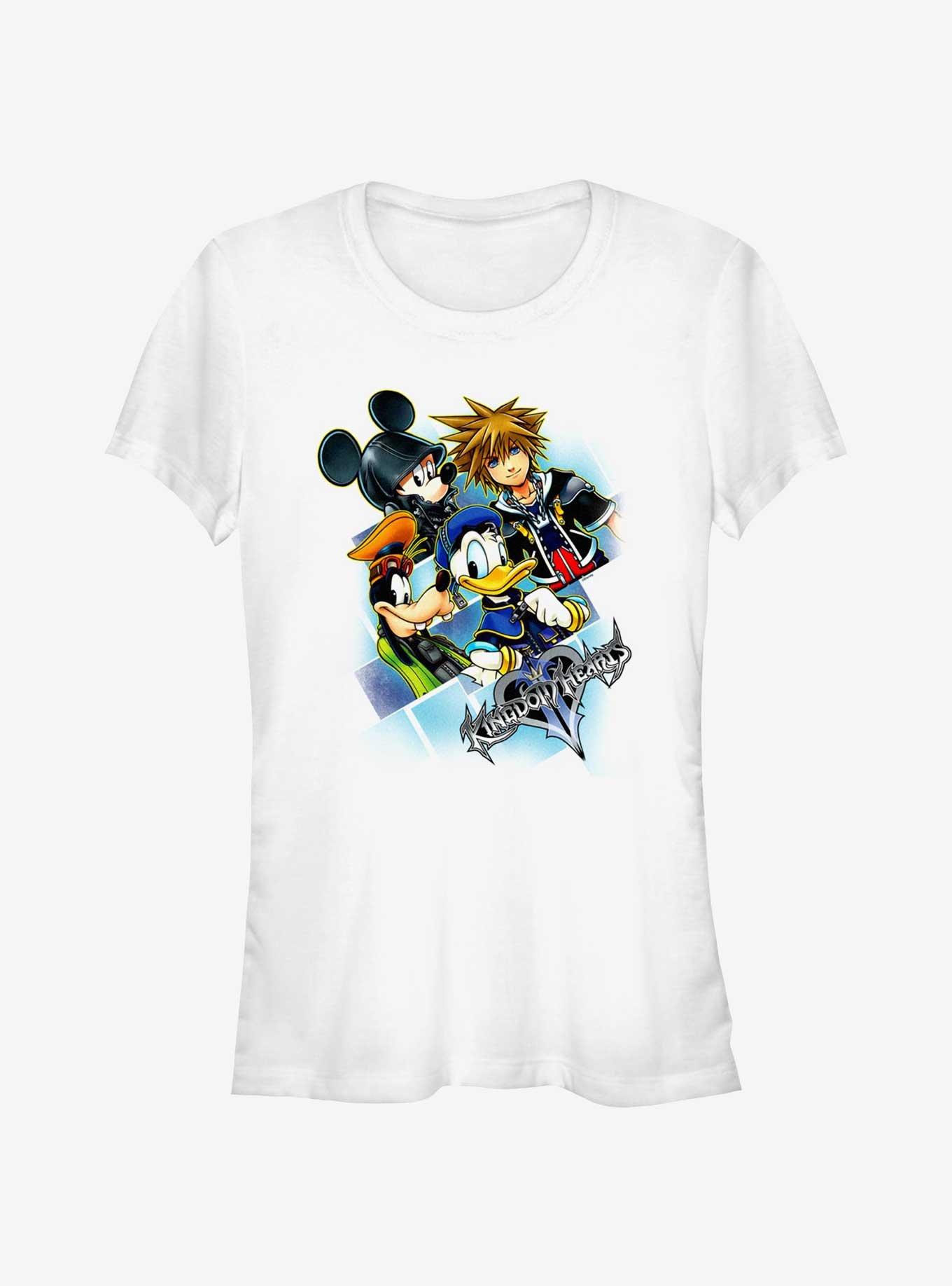 Disney Kingdom Hearts Aim At The Heart Girls T-Shirt, WHITE, hi-res