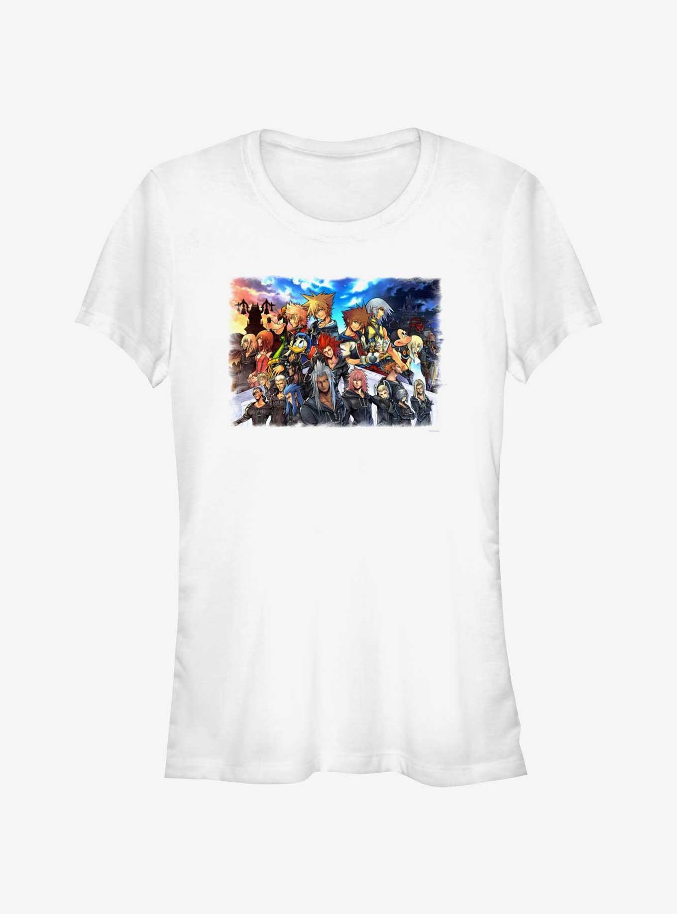 Disney Kingdom Hearts Round Up Kingdom Girls T-Shirt, WHITE, hi-res