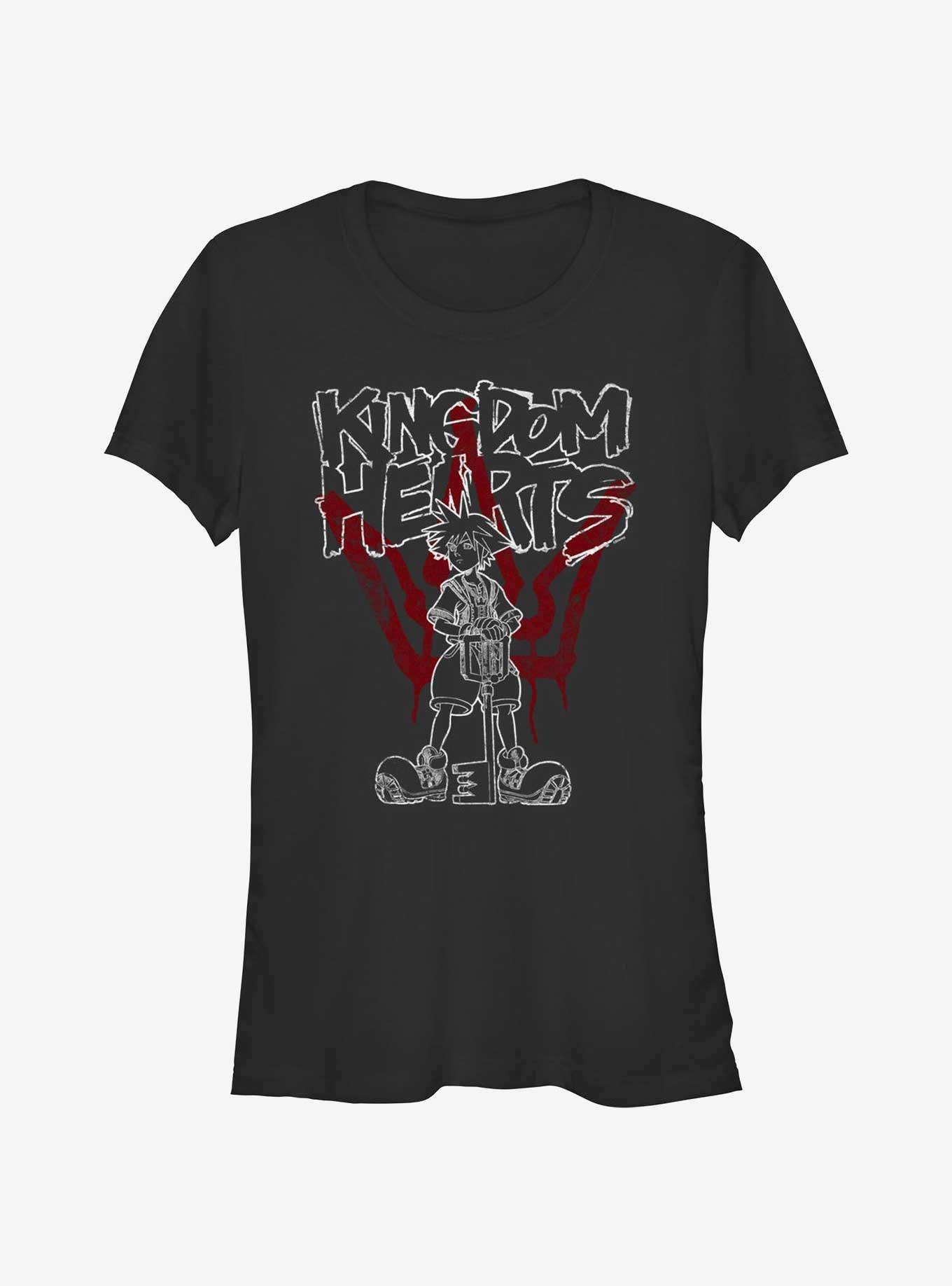 Disney Kingdom Hearts Crowned Hearts Girls T-Shirt, BLACK, hi-res