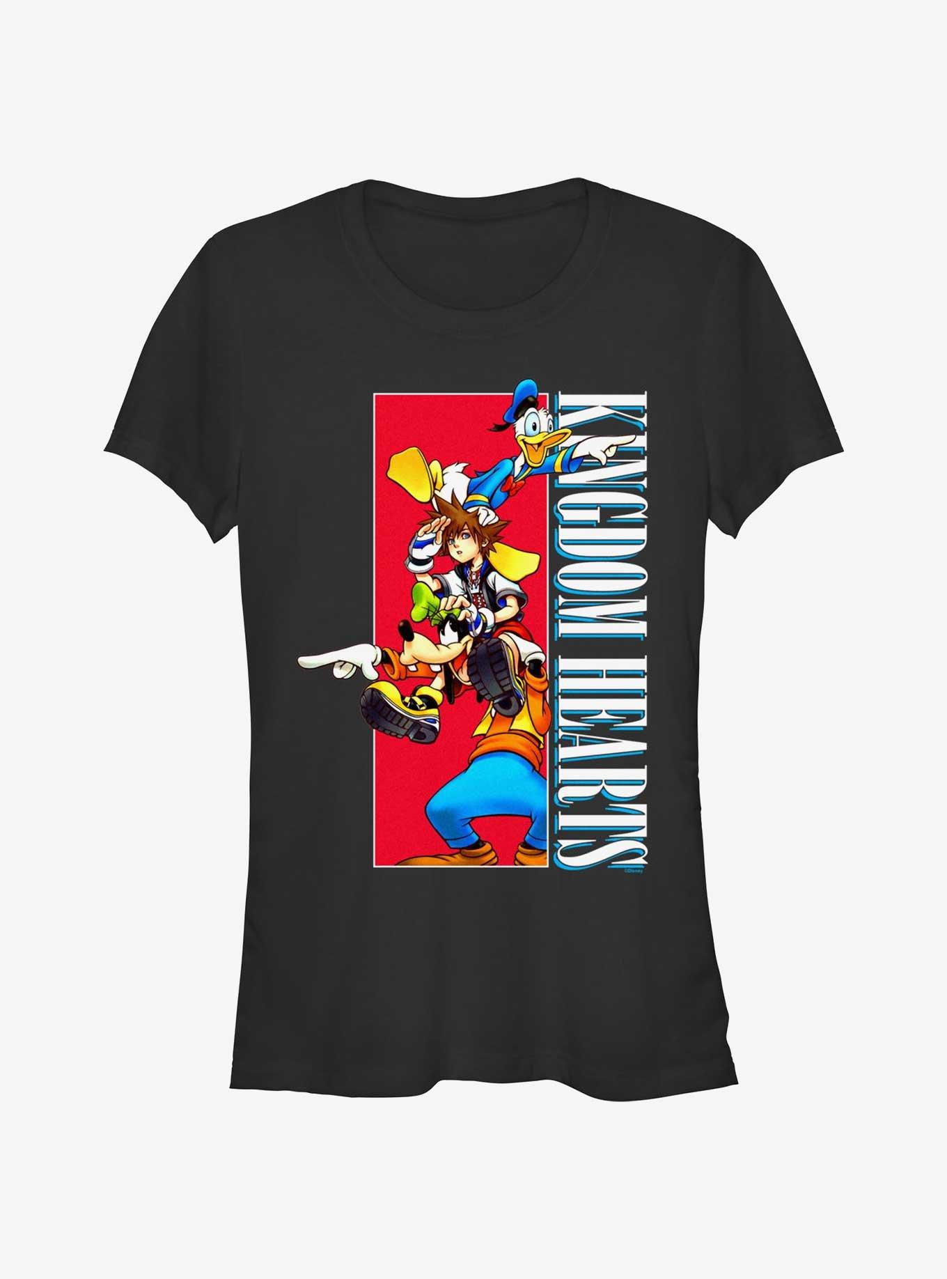 Disney Kingdom Hearts Group Box Girls T-Shirt, BLACK, hi-res