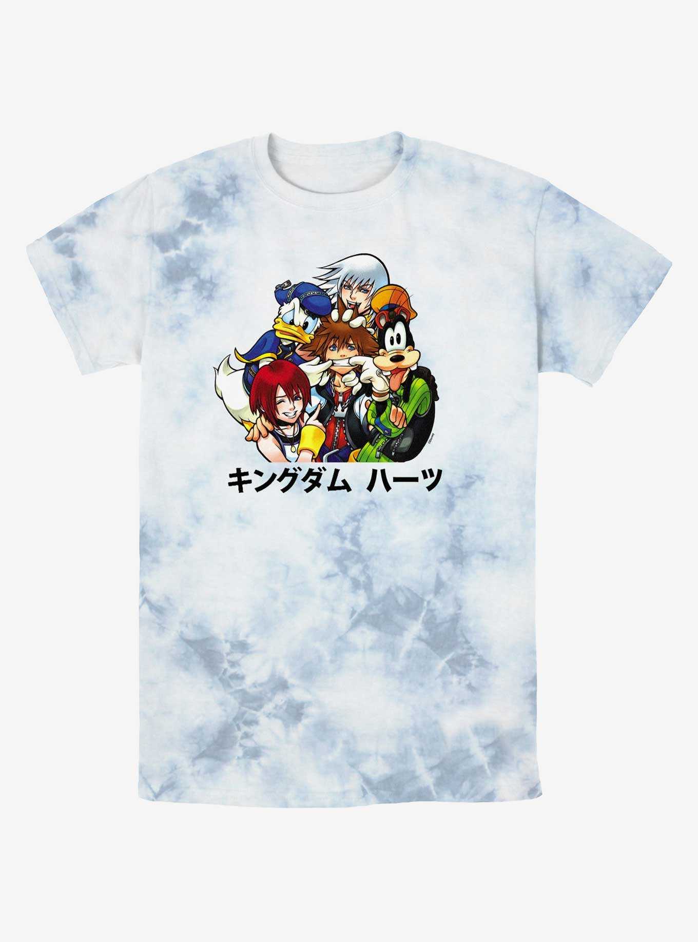 Disney Kingdom Hearts Group Stripes Tie-Dye T-Shirt, , hi-res