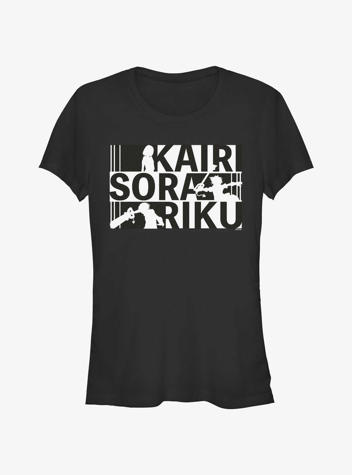 Disney Kingdom Hearts Symbol Boxes Girls T-Shirt, BLACK, hi-res