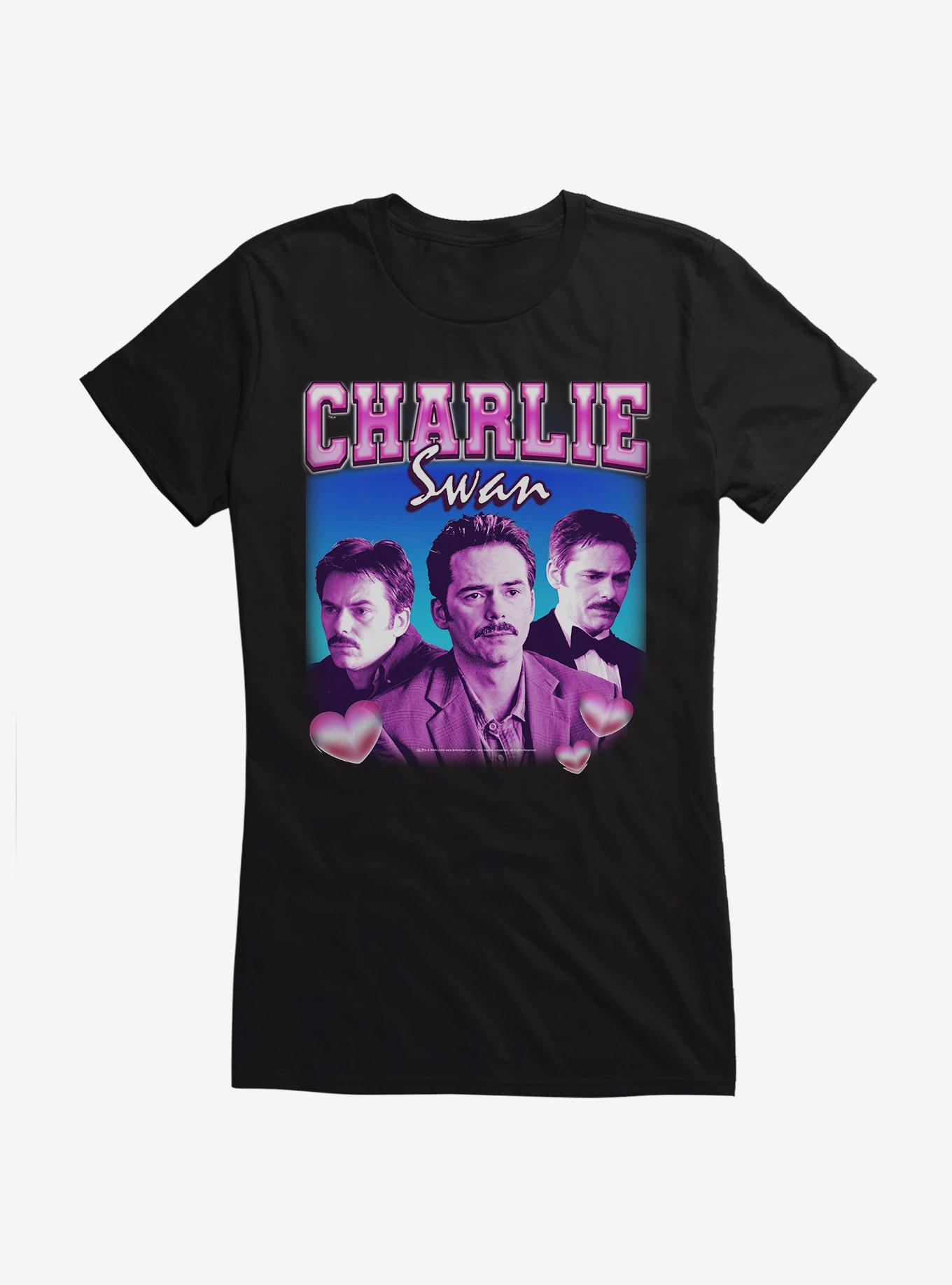 Twilight Charlie Swan Retro Style Portrait Girls T-Shirt, , hi-res