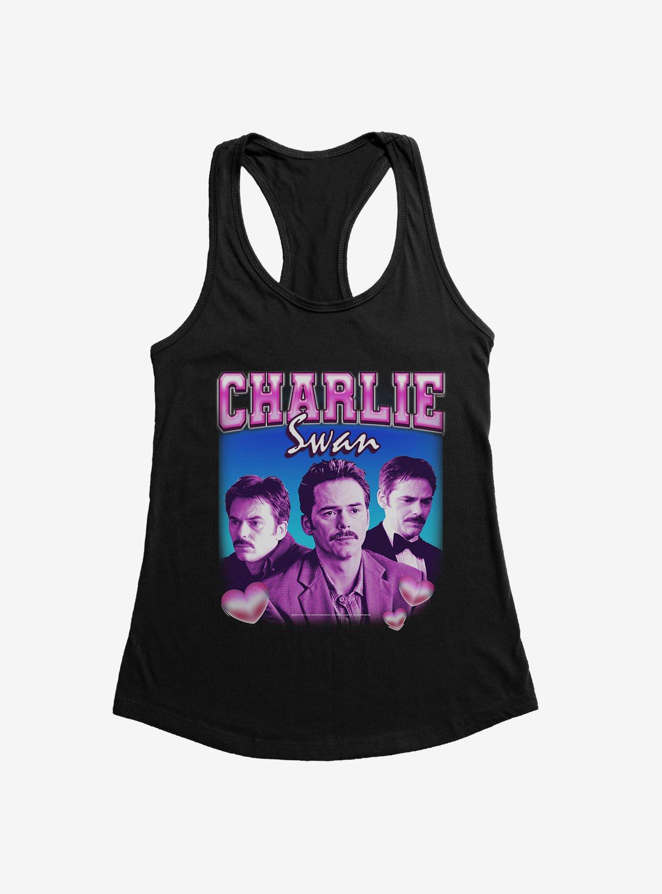 Twilight Charlie Swan Retro Style Portrait Girls Tank, , hi-res