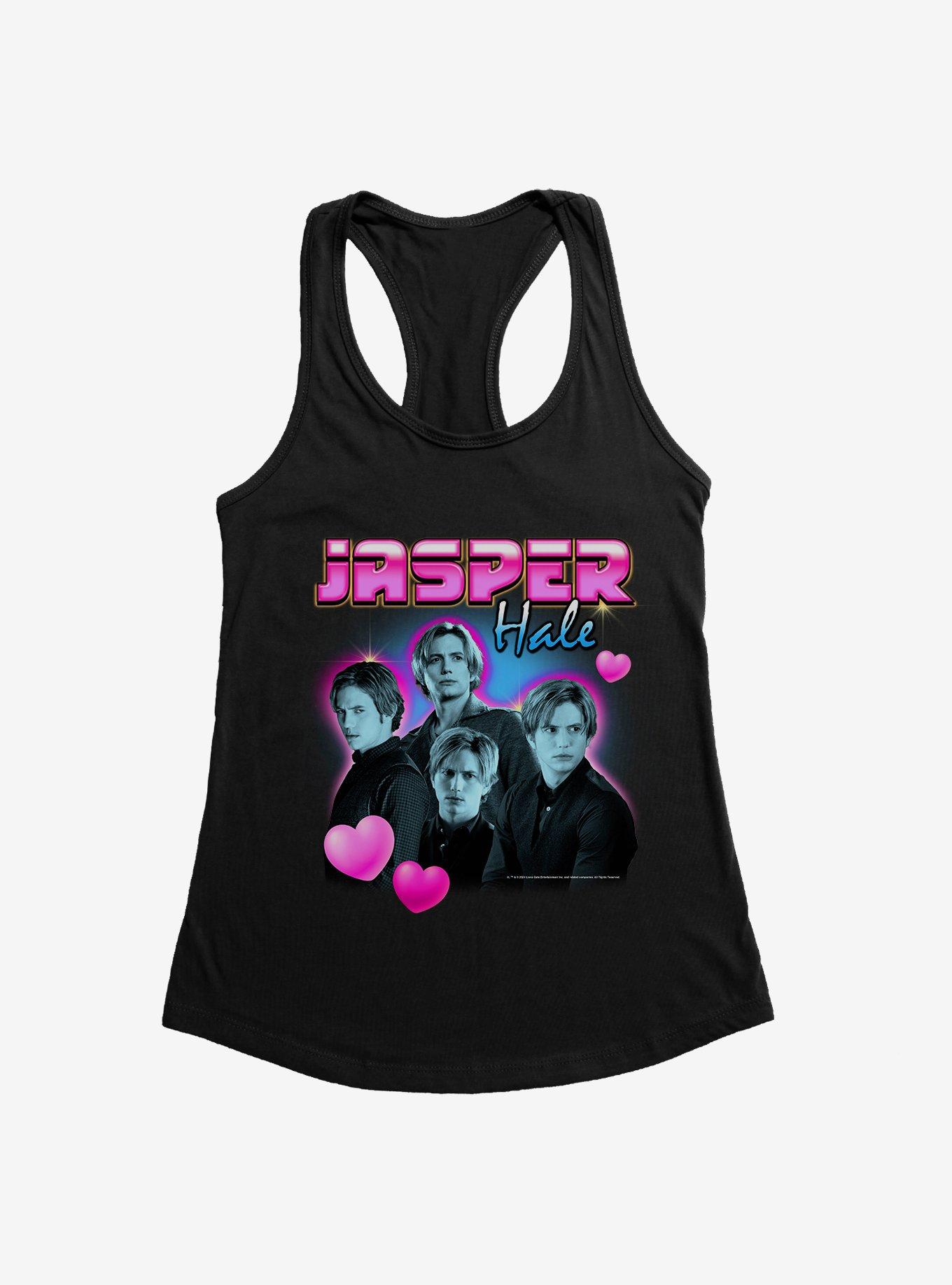 Twilight Jasper Hale Retro Style Portrait Girls Tank, BLACK, hi-res