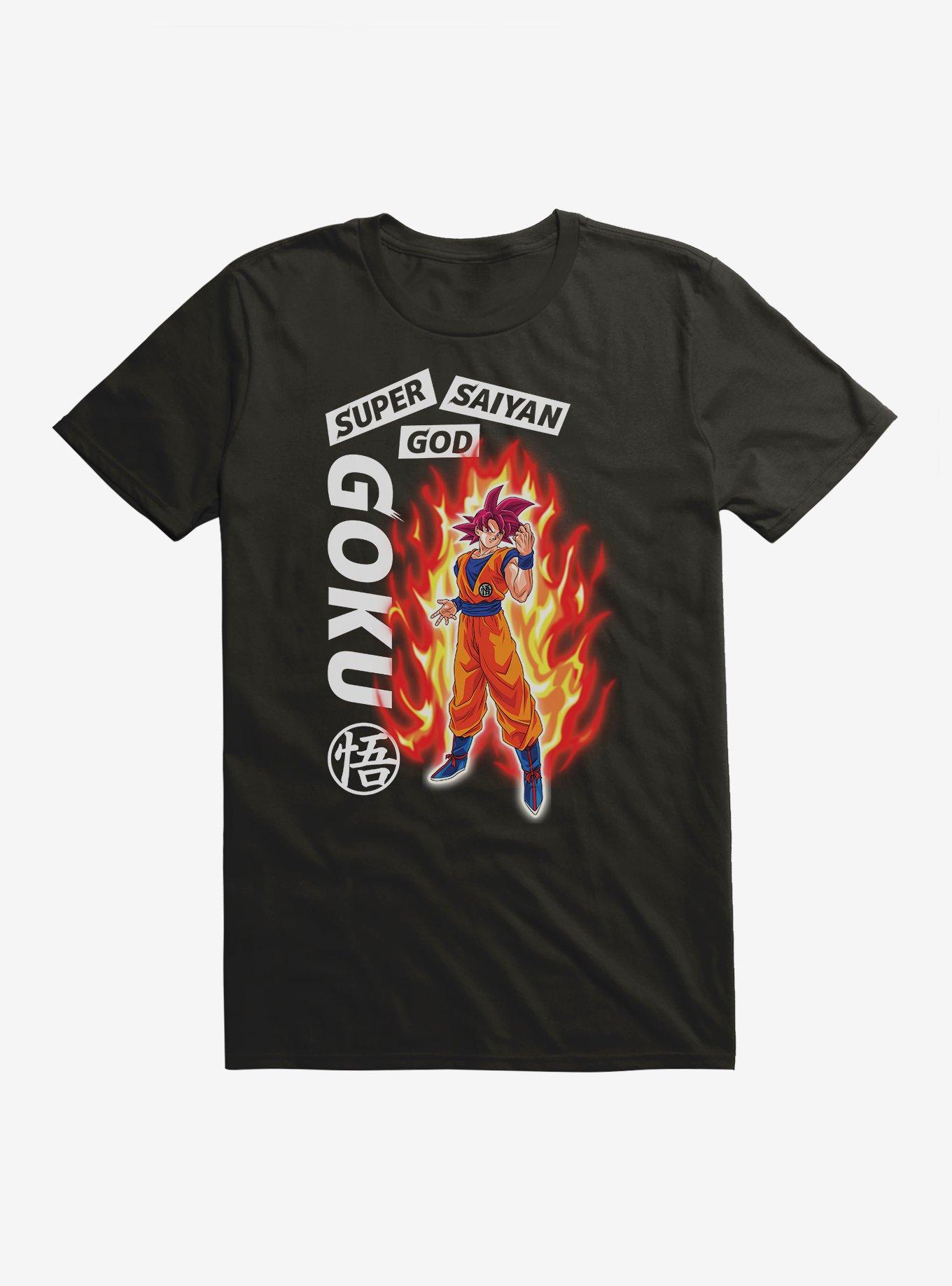 Dragon Ball Super Super Saiyan God Goku Flame Extra Soft T-Shirt