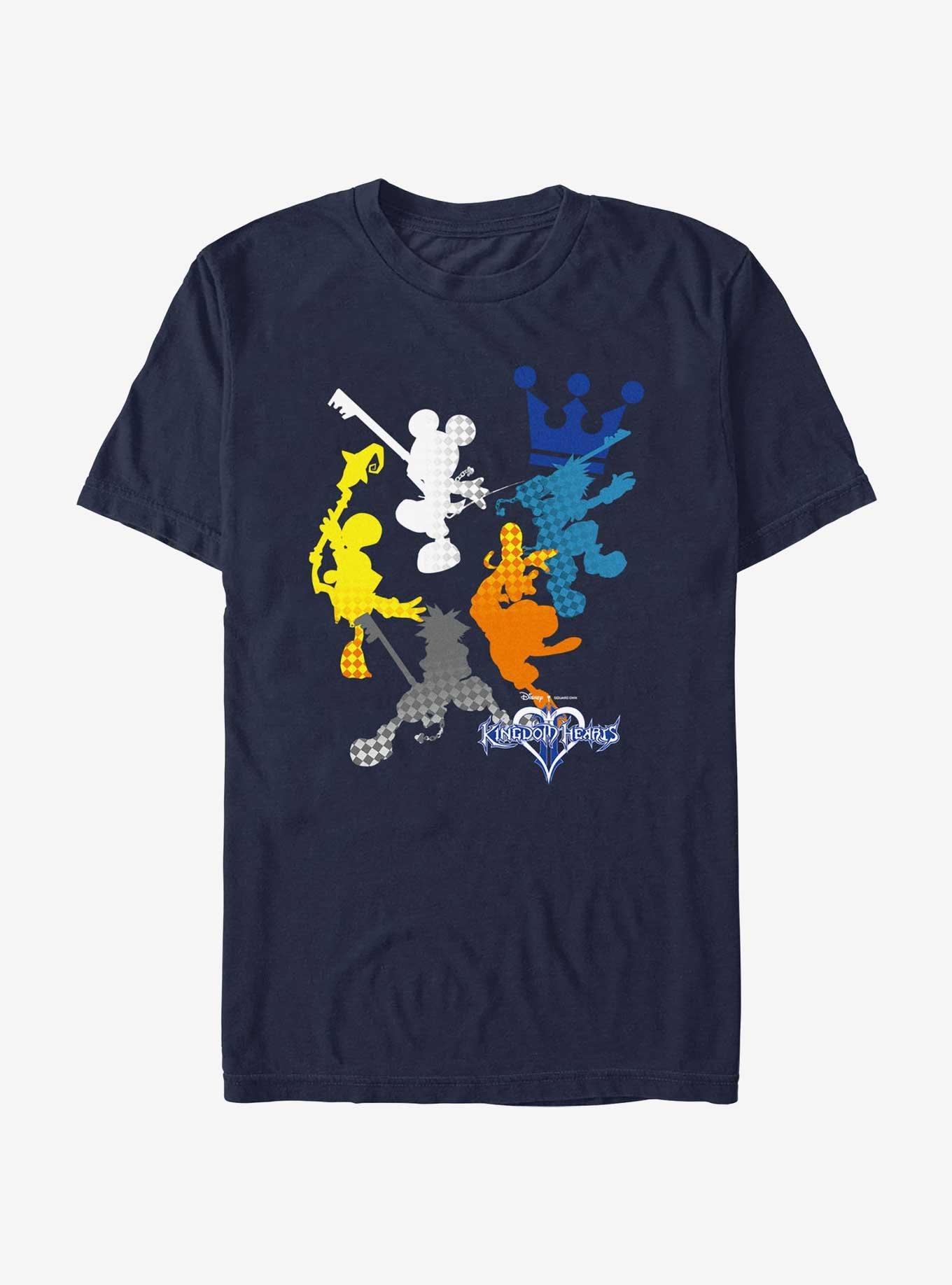 Disney Kingdom Hearts Checker Dudes T-Shirt, NAVY, hi-res