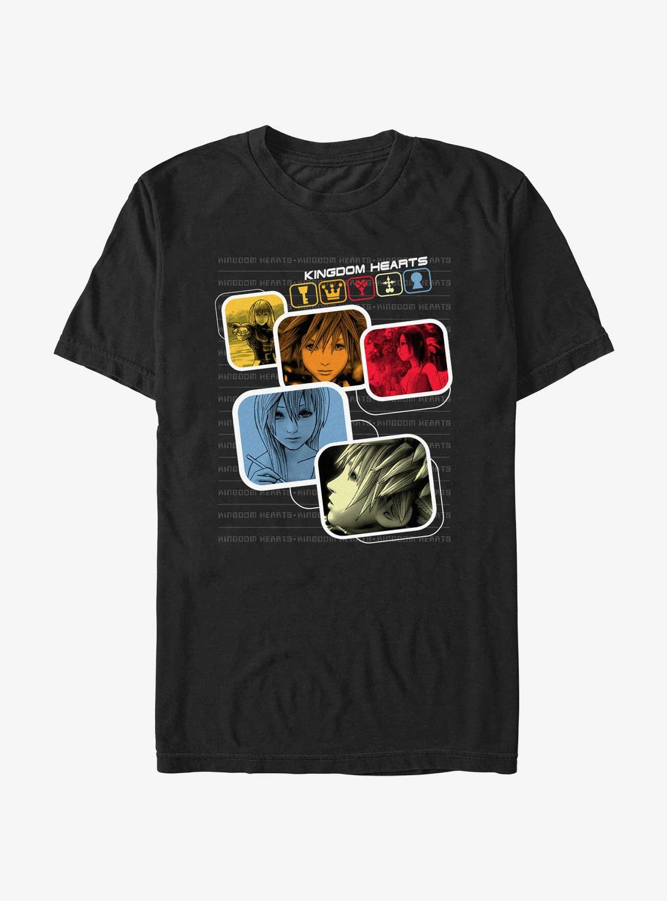 Disney Kingdom Hearts Trendy Hearts T-Shirt, BLACK, hi-res