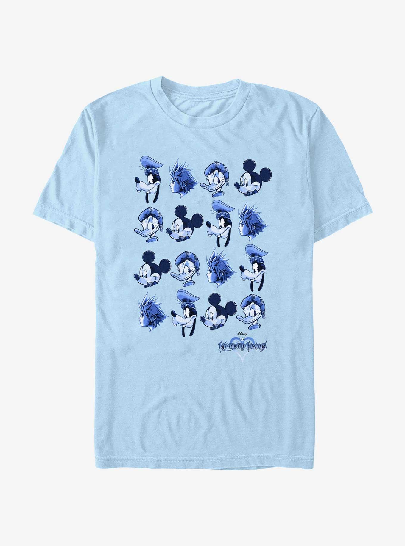 Disney Kingdom Hearts Head Rows T-Shirt, LT BLUE, hi-res