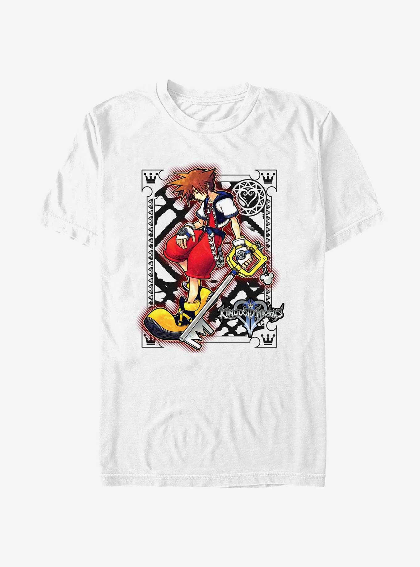 Disney Kingdom Hearts King Card T-Shirt, WHITE, hi-res