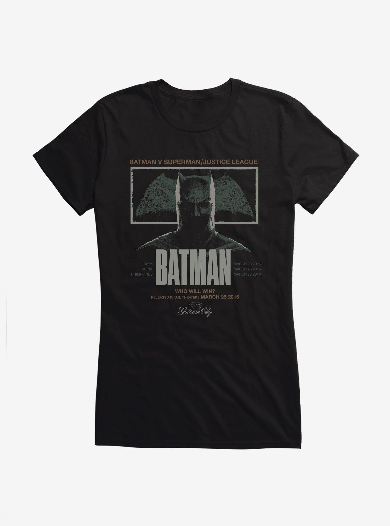 Batman V Superman Who Will Win Girls T-Shirt, , hi-res