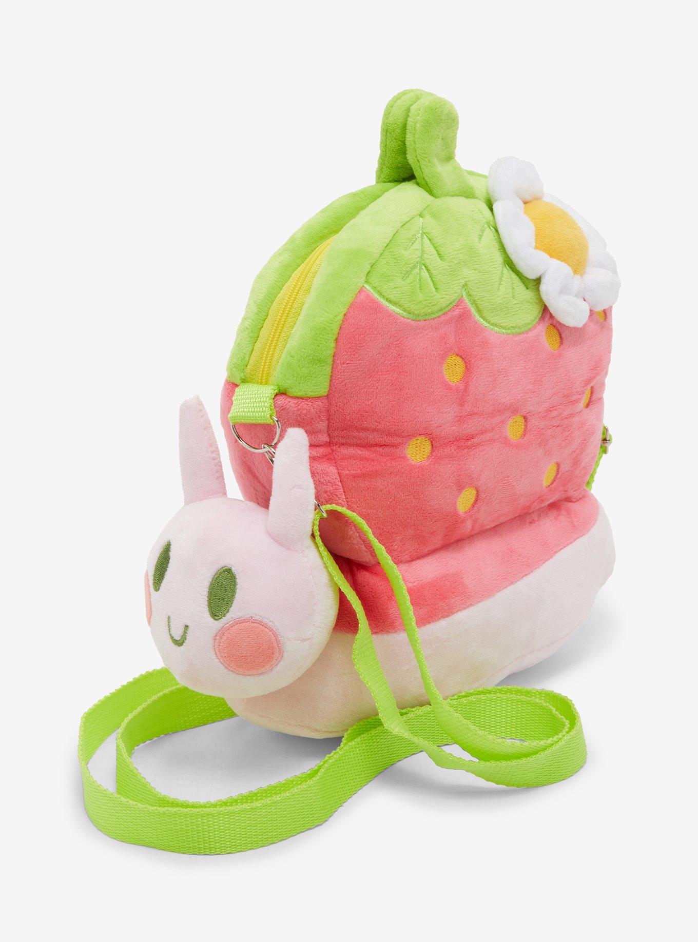 Mar De Luna Arts Strawberry Snail Plush Crossbody Bag, , hi-res