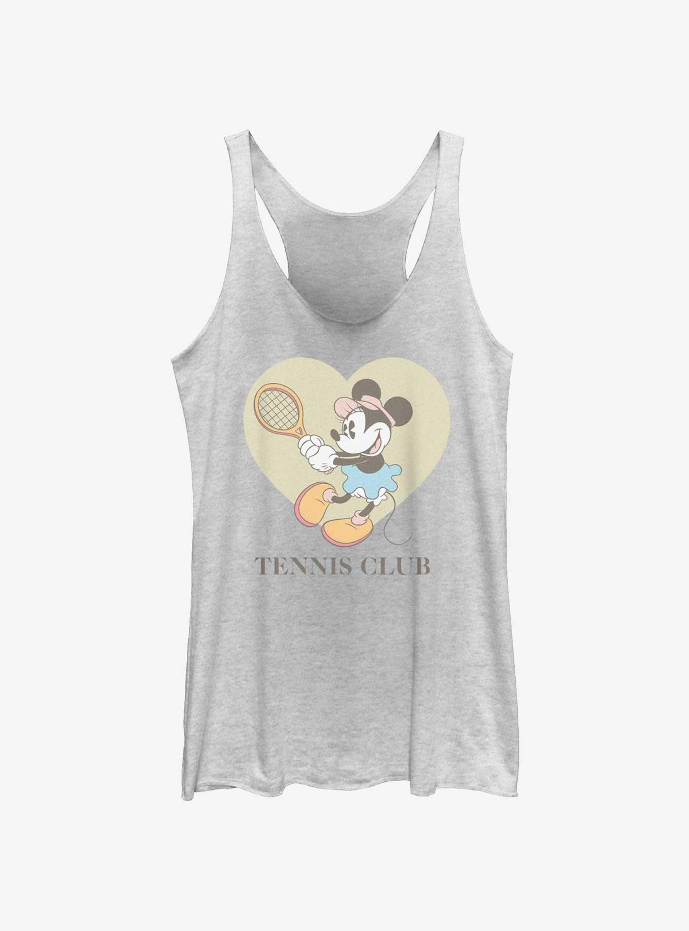 Disney Minnie Mouse Minnie's Tennis Club Girls Tank, WHITE HTR, hi-res