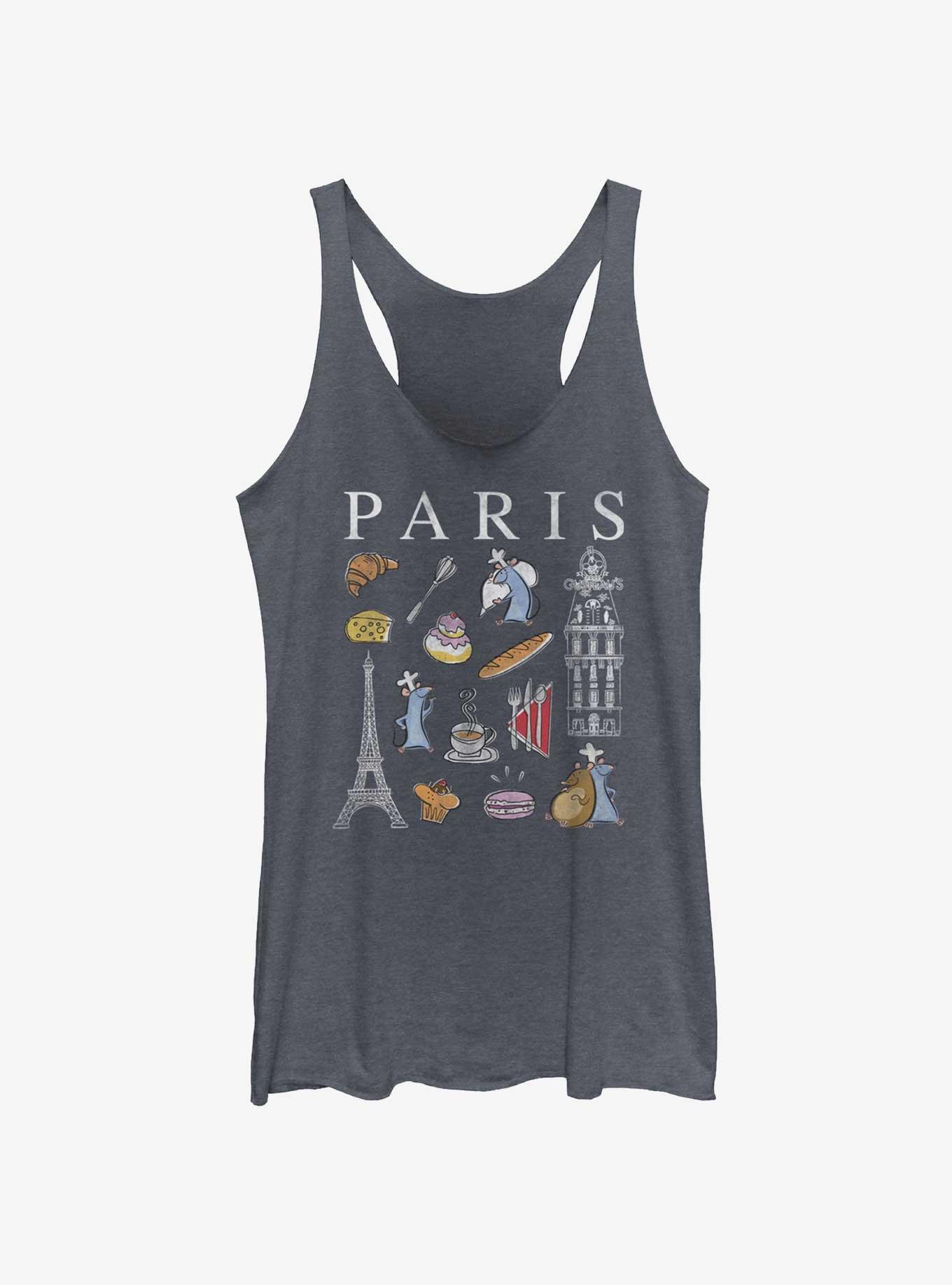 Disney Pixar Ratatouille Paris Doodles Girls Tank, NAVY HTR, hi-res