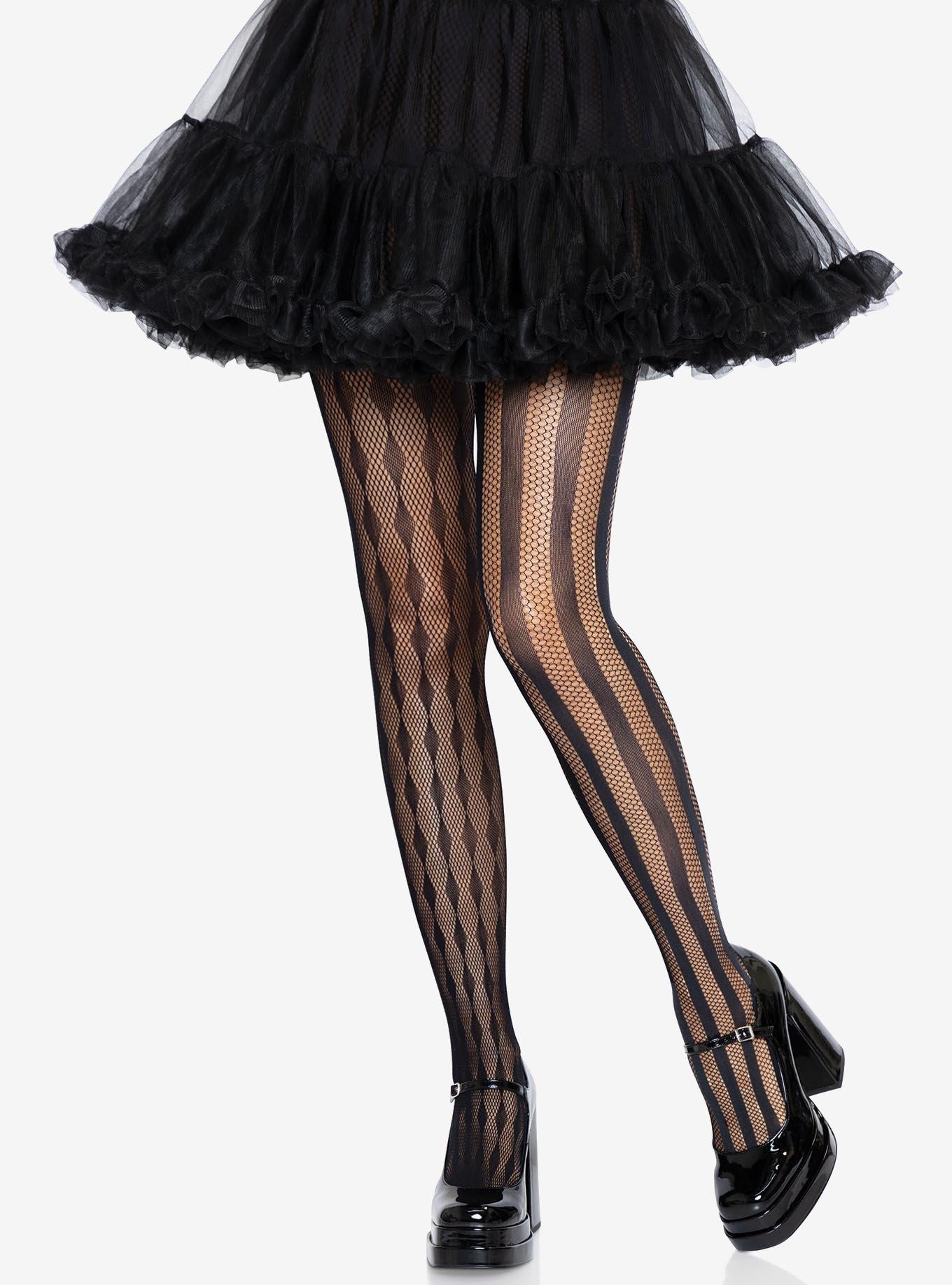 Harlequin Net Tights Black, , hi-res