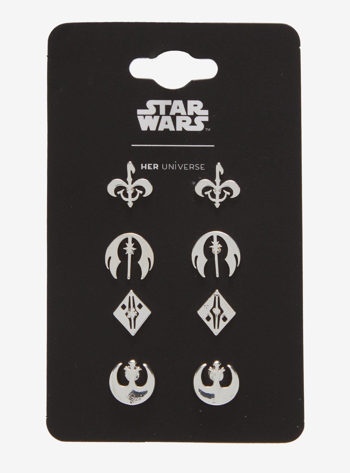 Her Universe Star Wars Silver Icons Stud Earring Set Her Universe Exclusive, , hi-res