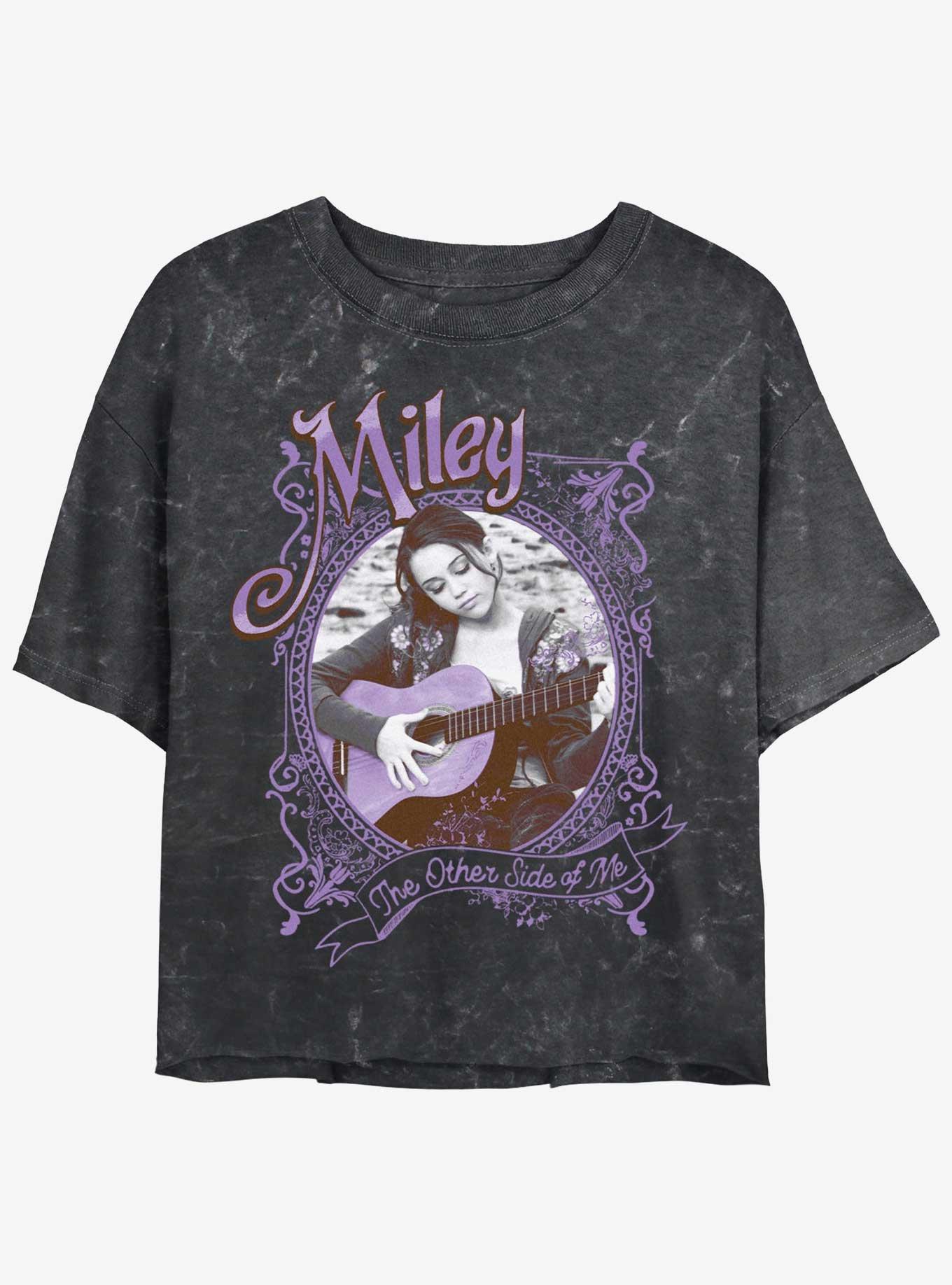 Disney Channel Hannah Montana Miley Unplugged Girls Mineral Wash Crop T-Shirt, , hi-res