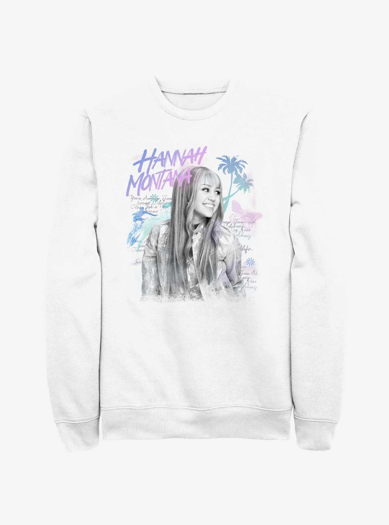 Disney Channel Hannah Montana Best Of Both Worlds Teen Idol Sweatshirt, WHITE, hi-res