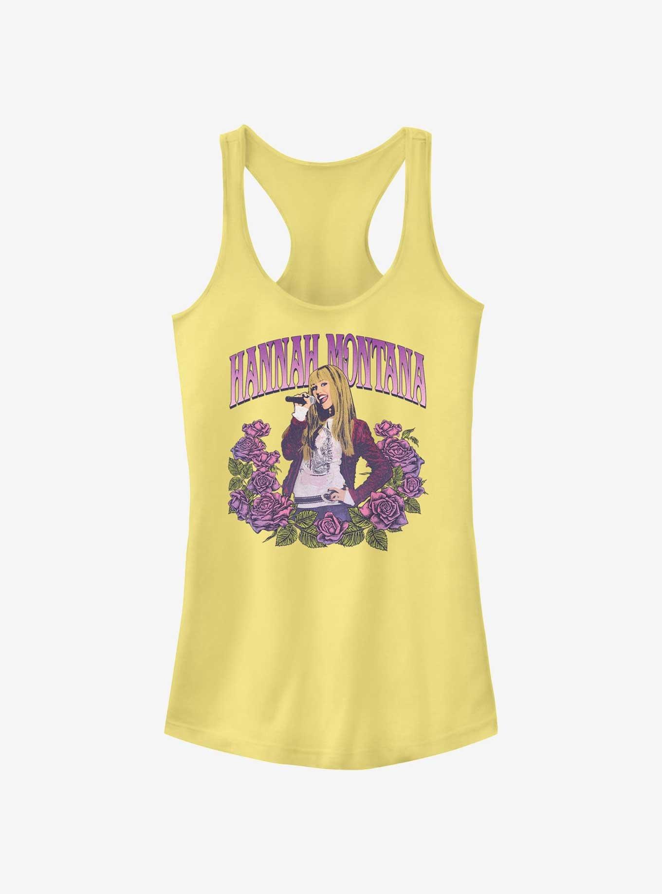 Disney Channel Hannah Montana Floral Pop Star Girls Tank, BANANA, hi-res