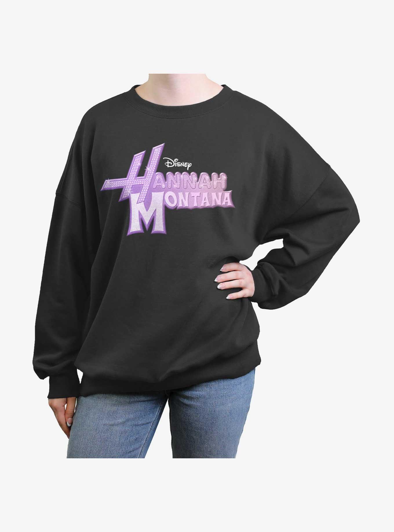 Disney Channel Hannah Montana Glam Logo Girls Oversized Sweatshirt, , hi-res