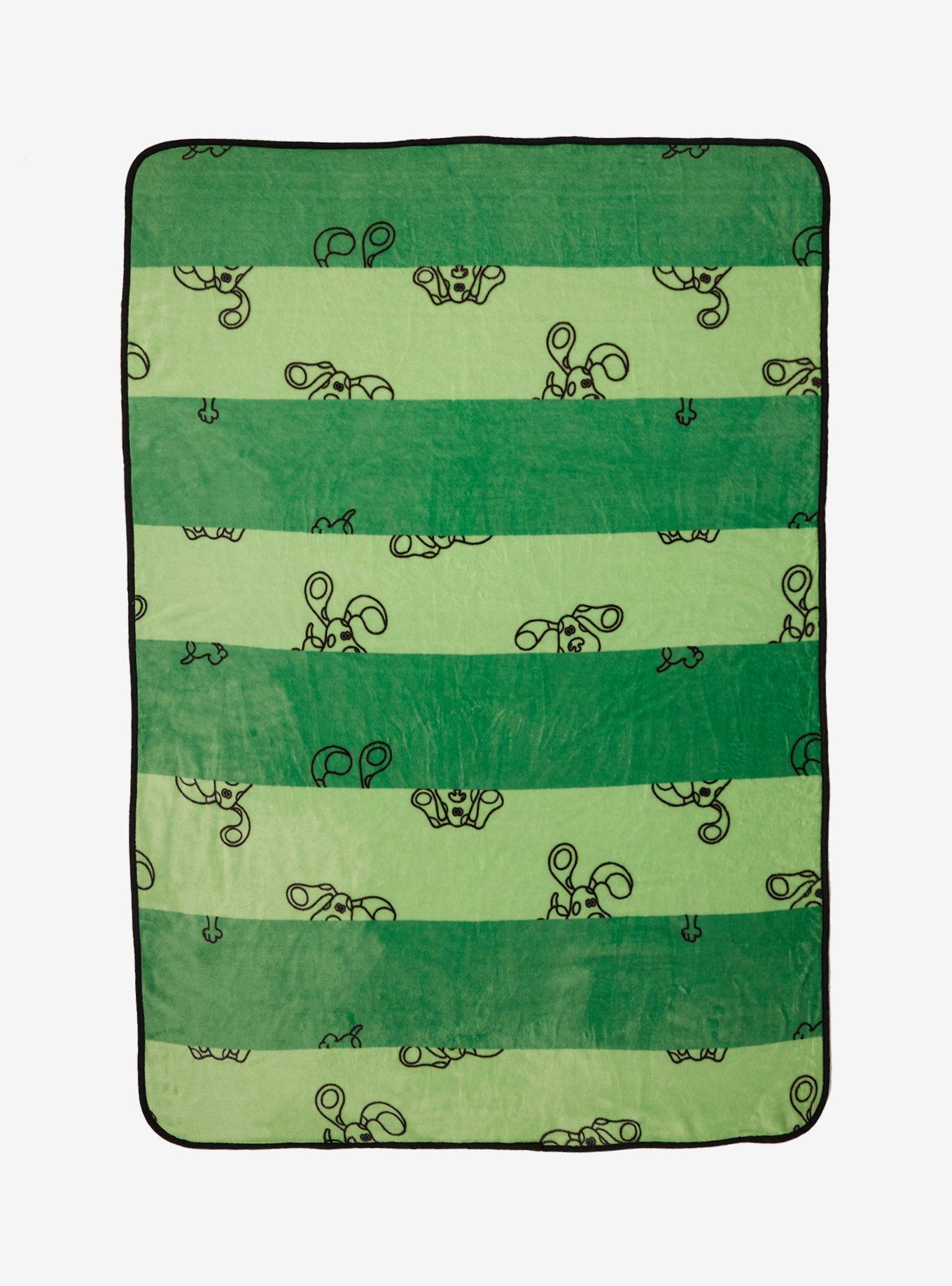 Blue's Clues Green Stripe Fleece Throw — BoxLunch Exclusive, , hi-res