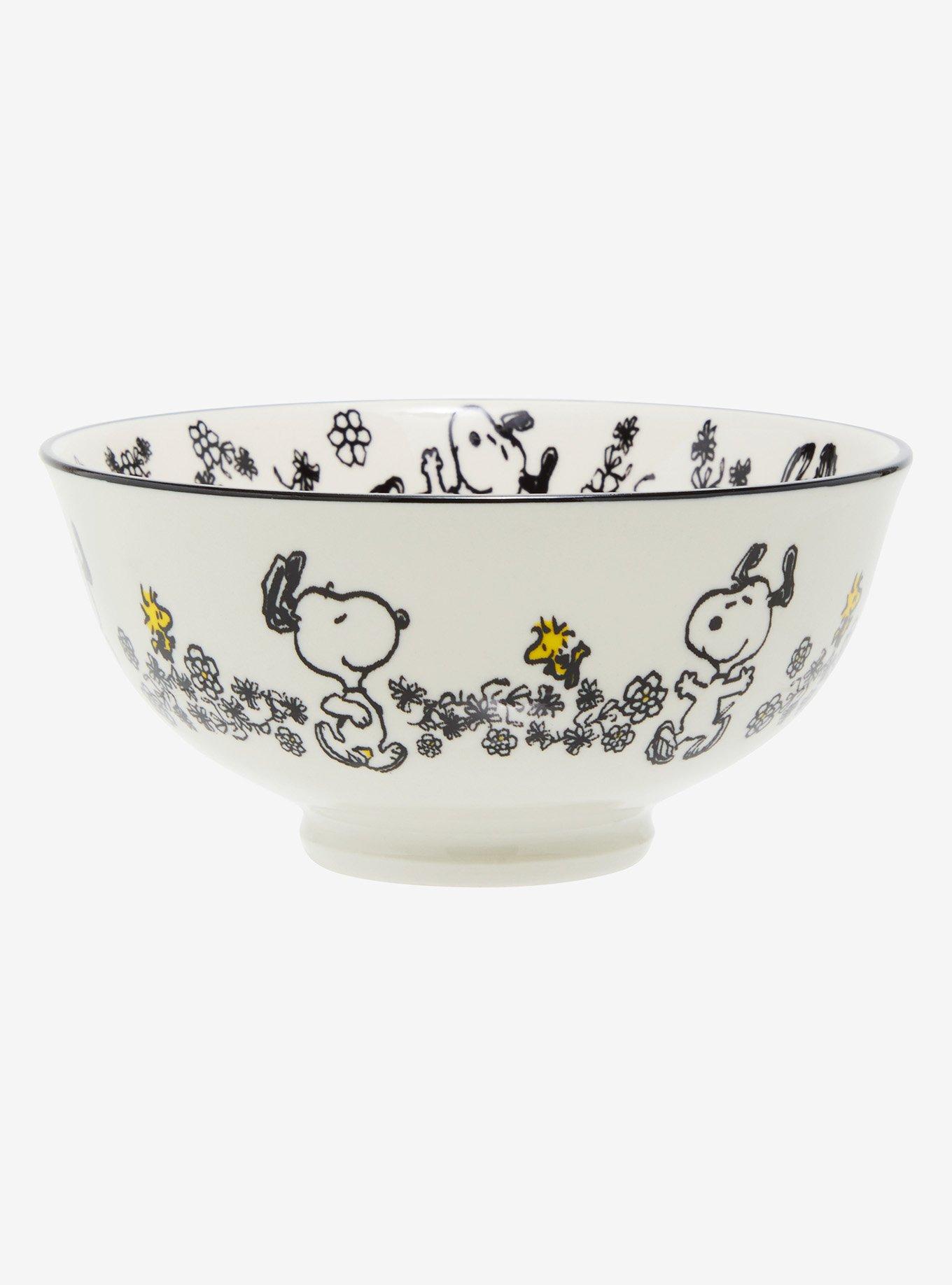 Peanuts Snoopy & Woodstock Floral Bowl, , hi-res