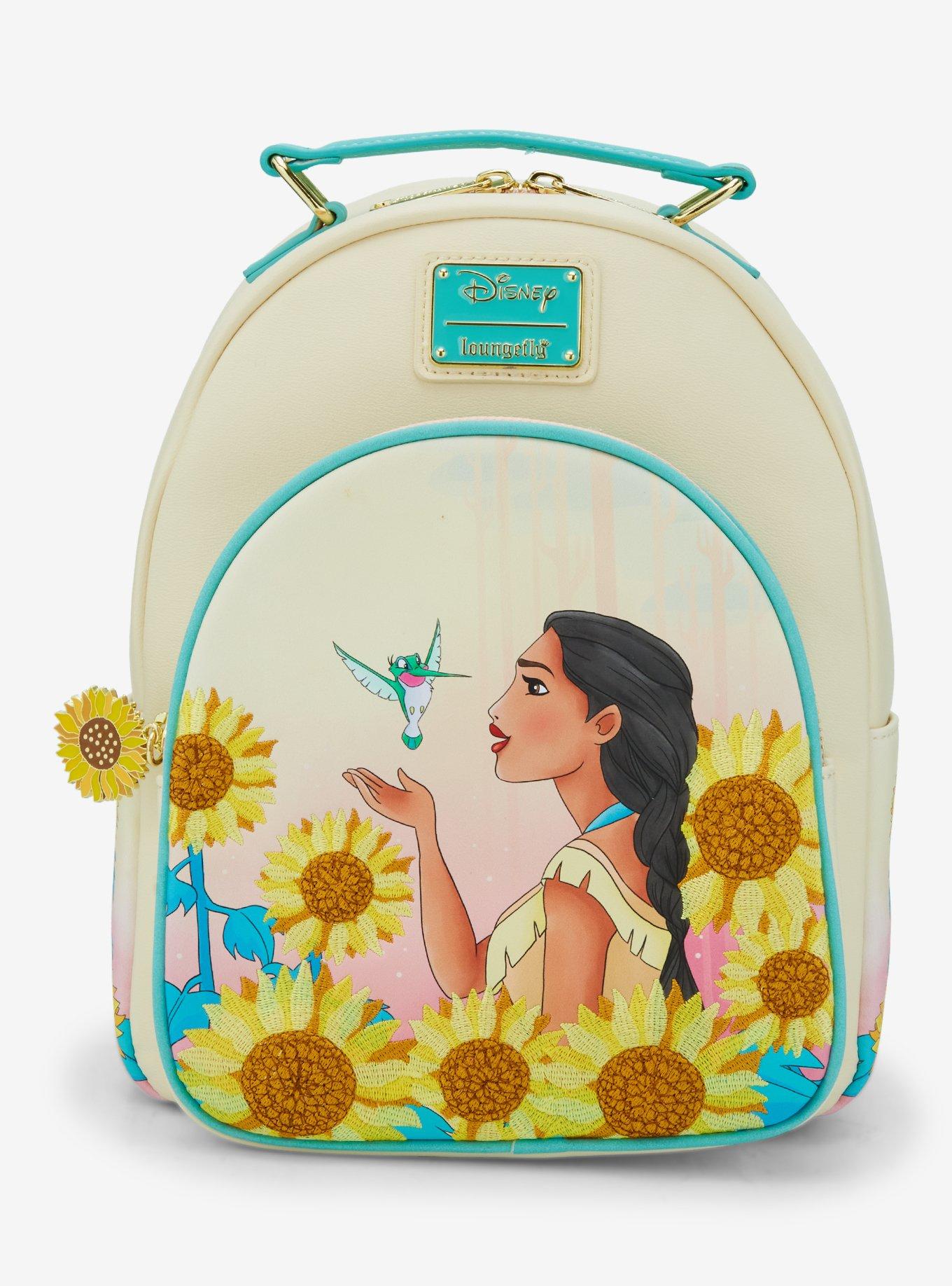 Loungefly Disney Pocahontas Flit & Pocahontas Sunflower Mini Backpack — BoxLunch Exclusive, , hi-res