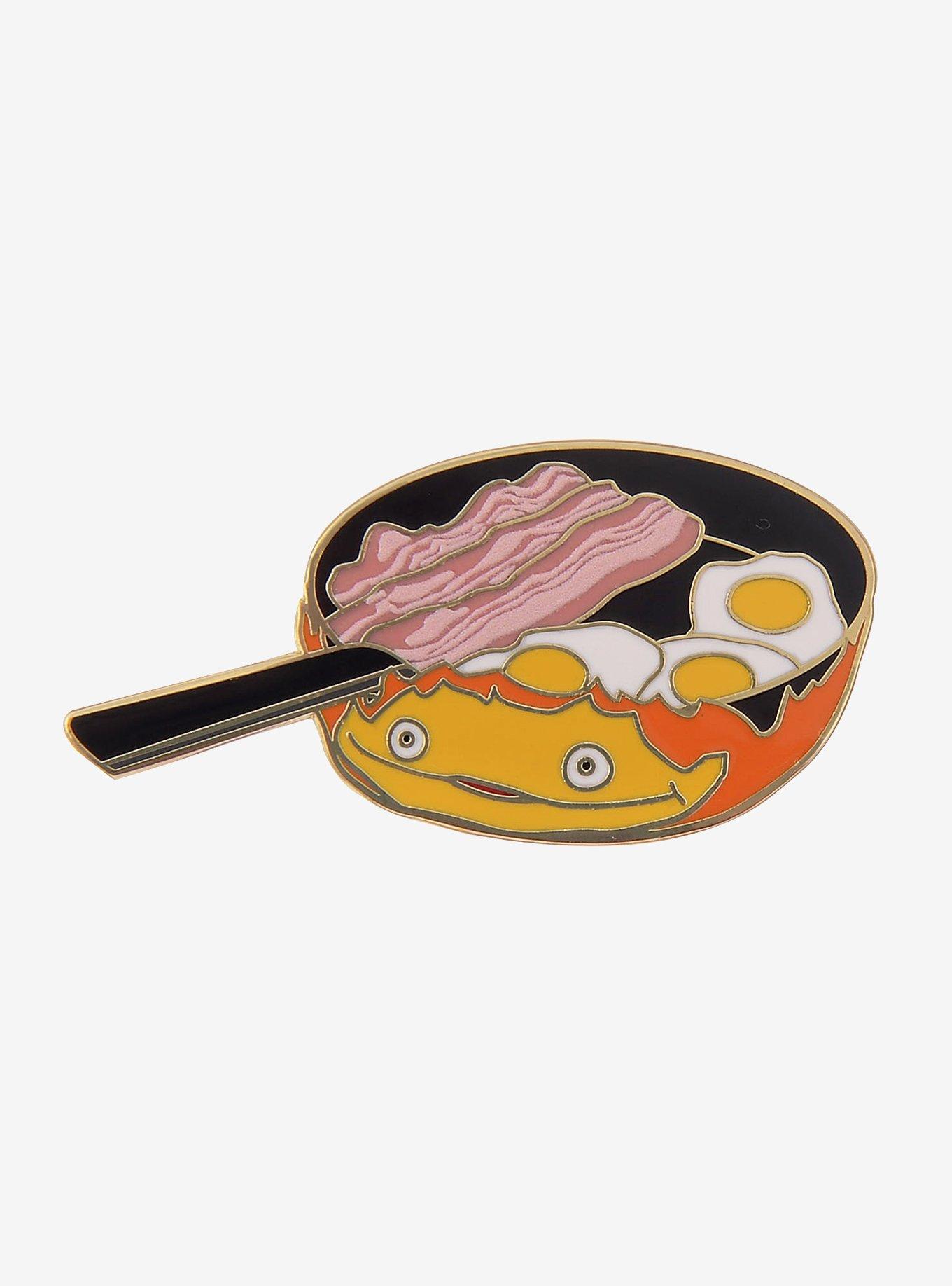 Studio Ghibli® Howl's Moving Castle Calcifer Frying Pan Enamel Pin — BoxLunch Exclusive, , hi-res